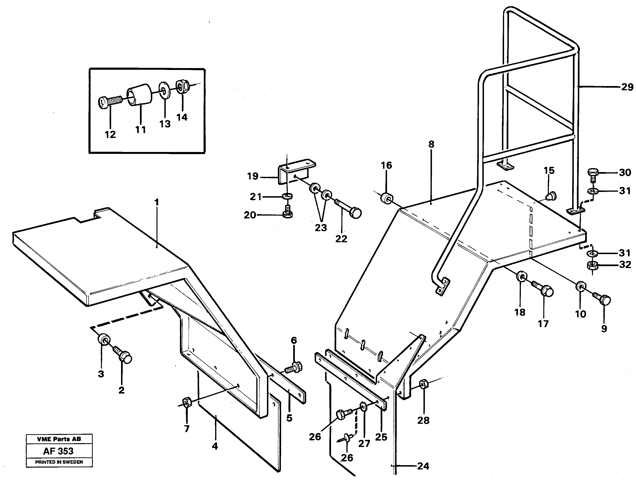 Fenders  SER NO 1693 - / SER NO 60298 - USA — volvo parts diagram