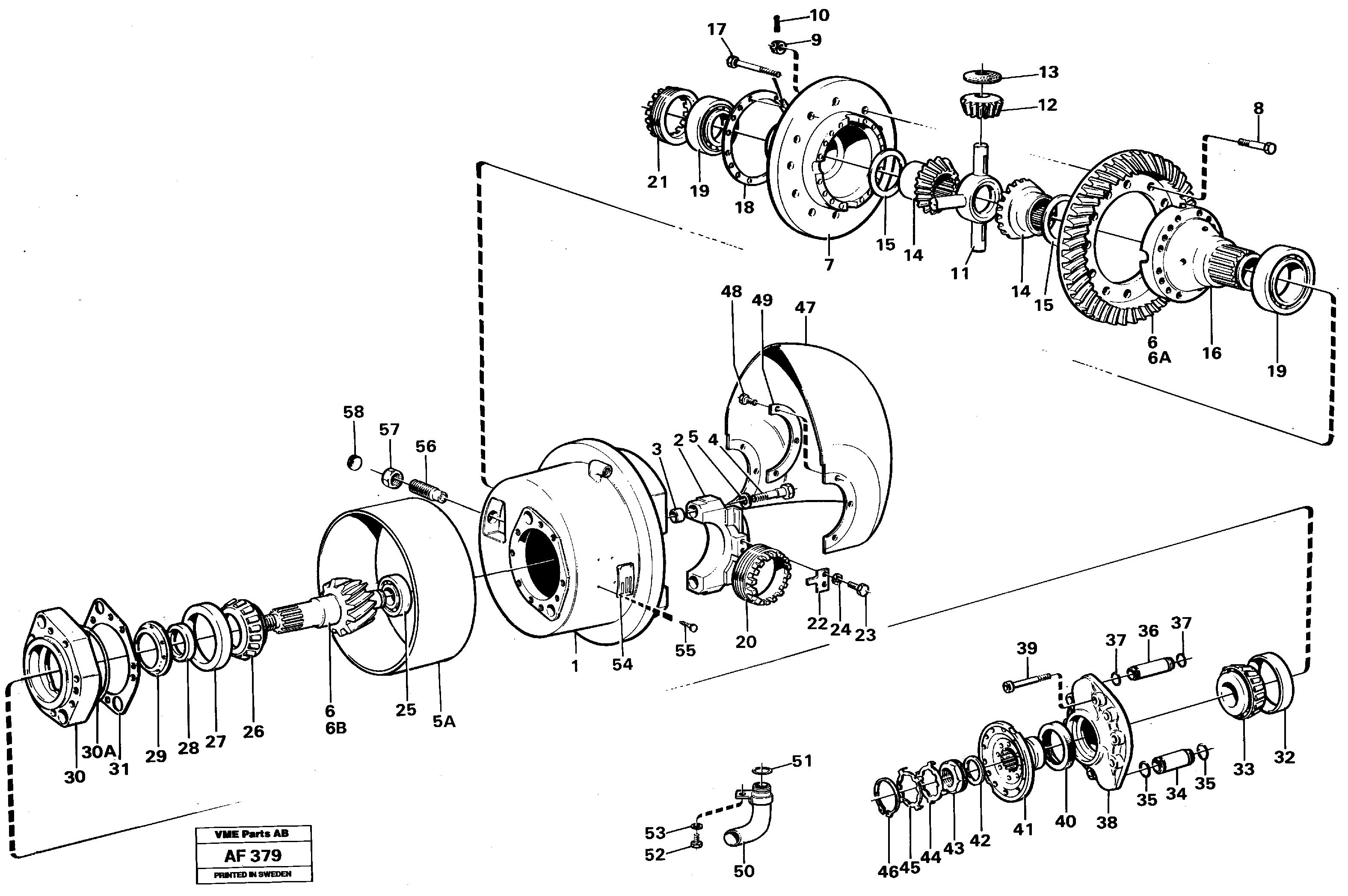 Final drive, rear  AH65A — volvo parts diagram