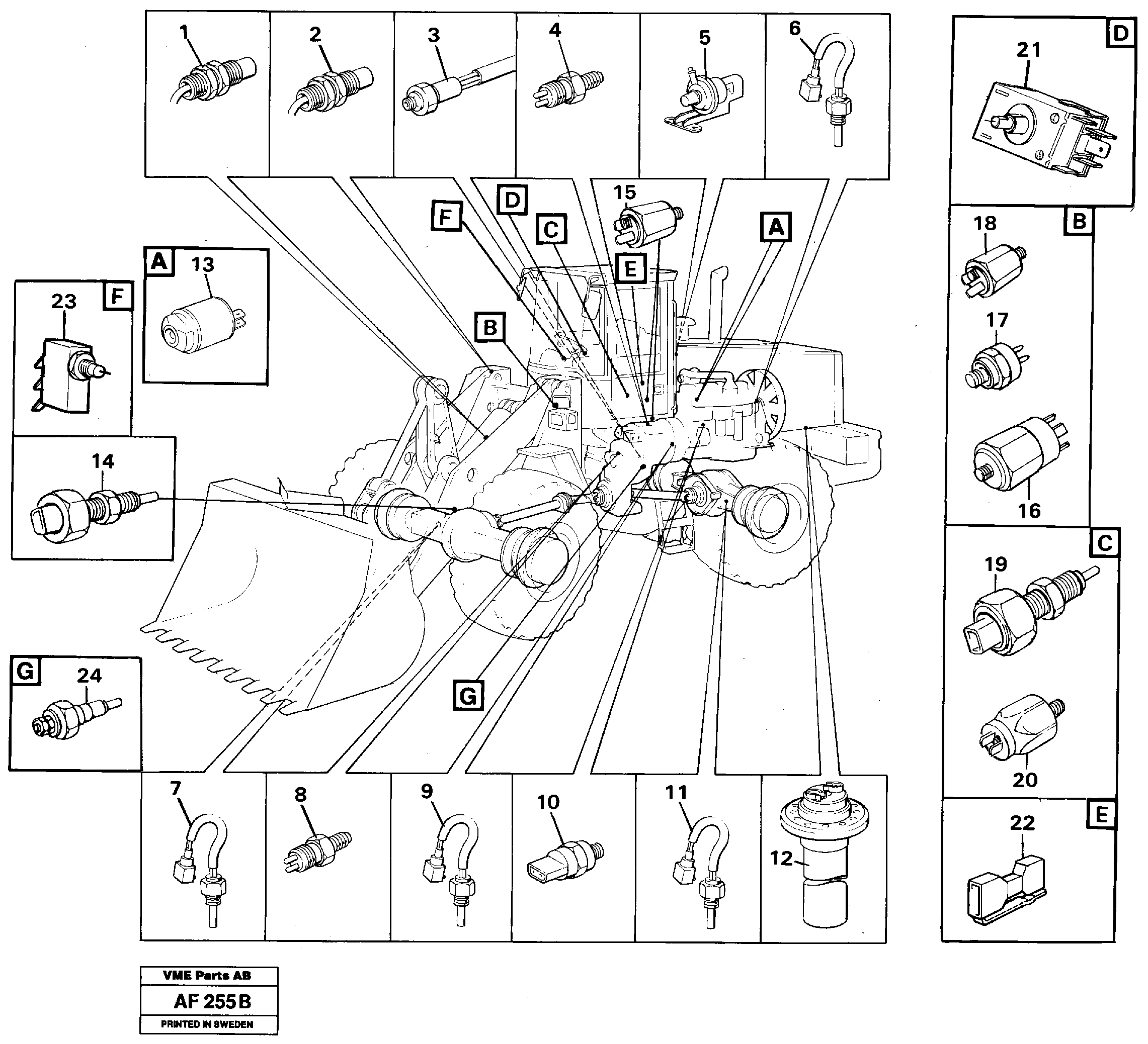 Sensor — volvo parts diagram