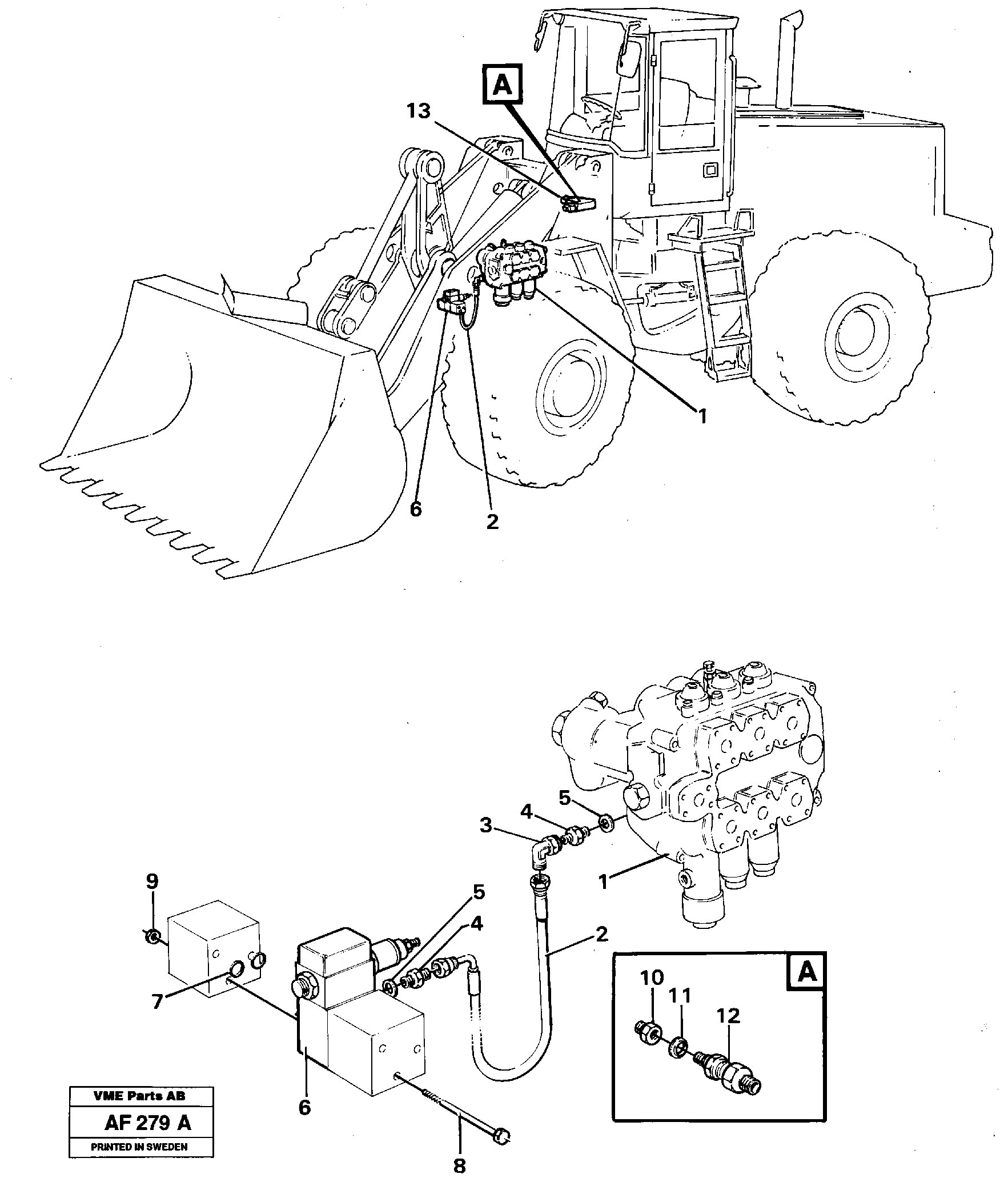 Boom lowering system.  91692 — volvo parts diagram