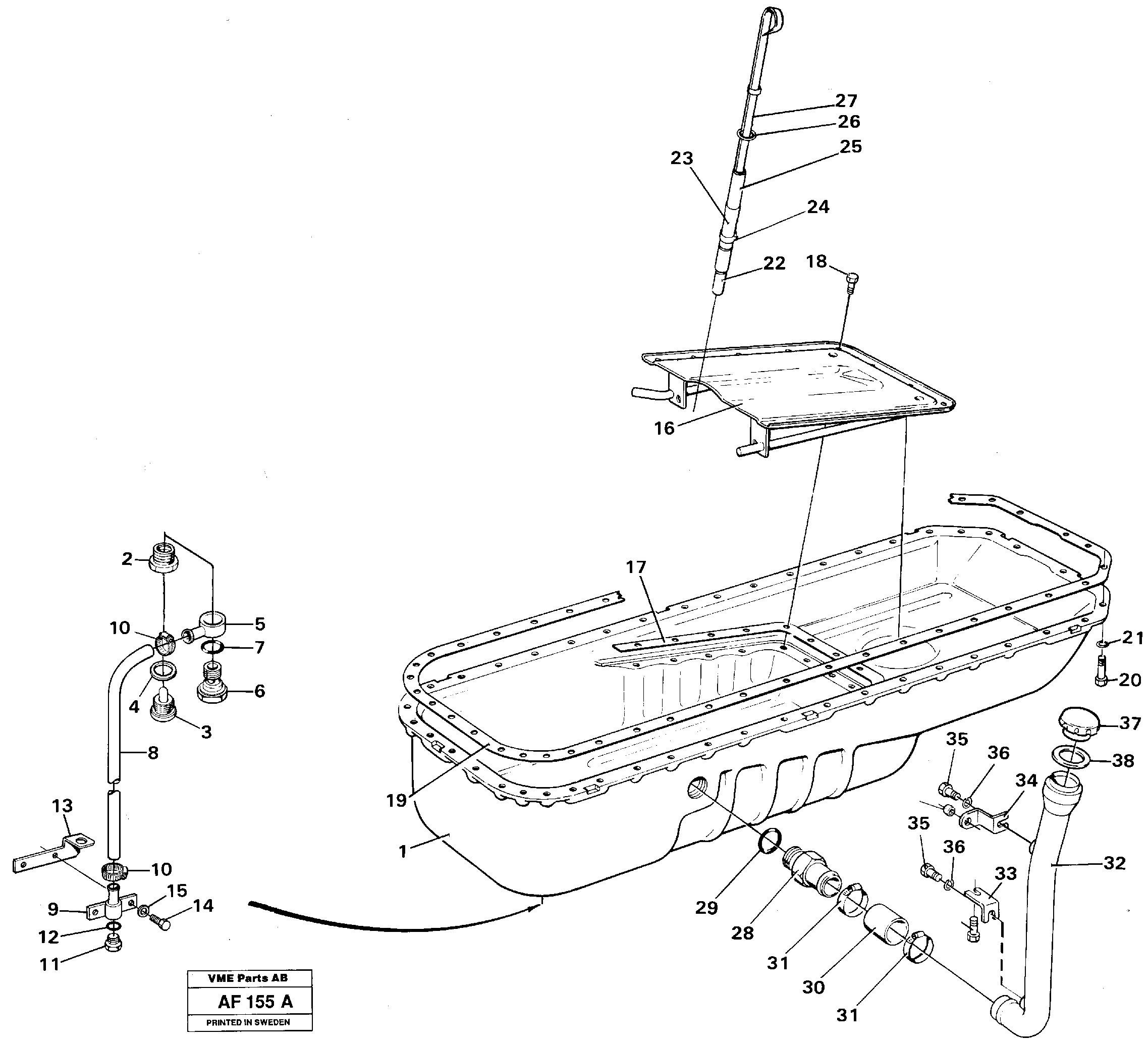 Oil sump — volvo parts diagram