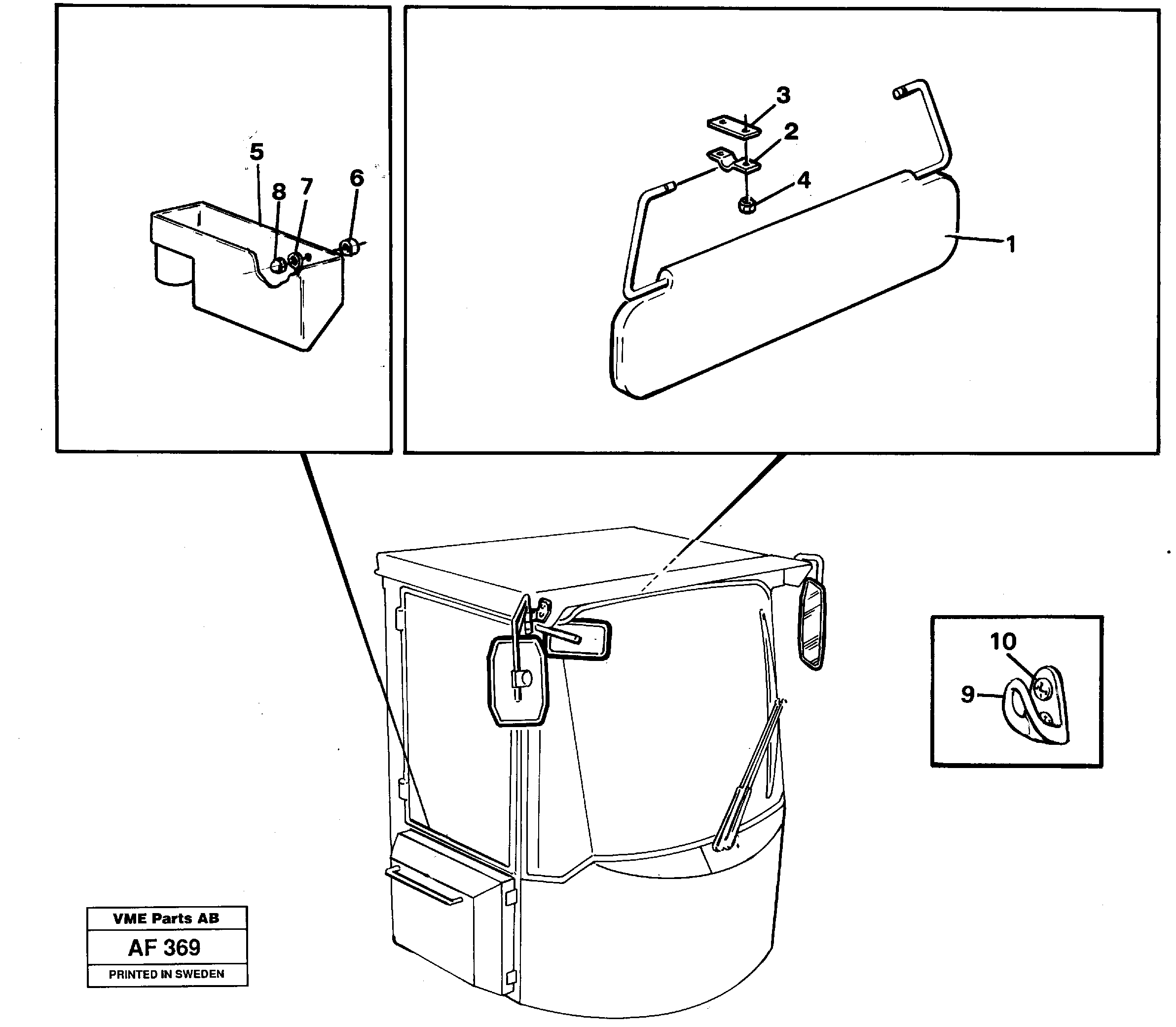 Interior components — volvo parts diagram