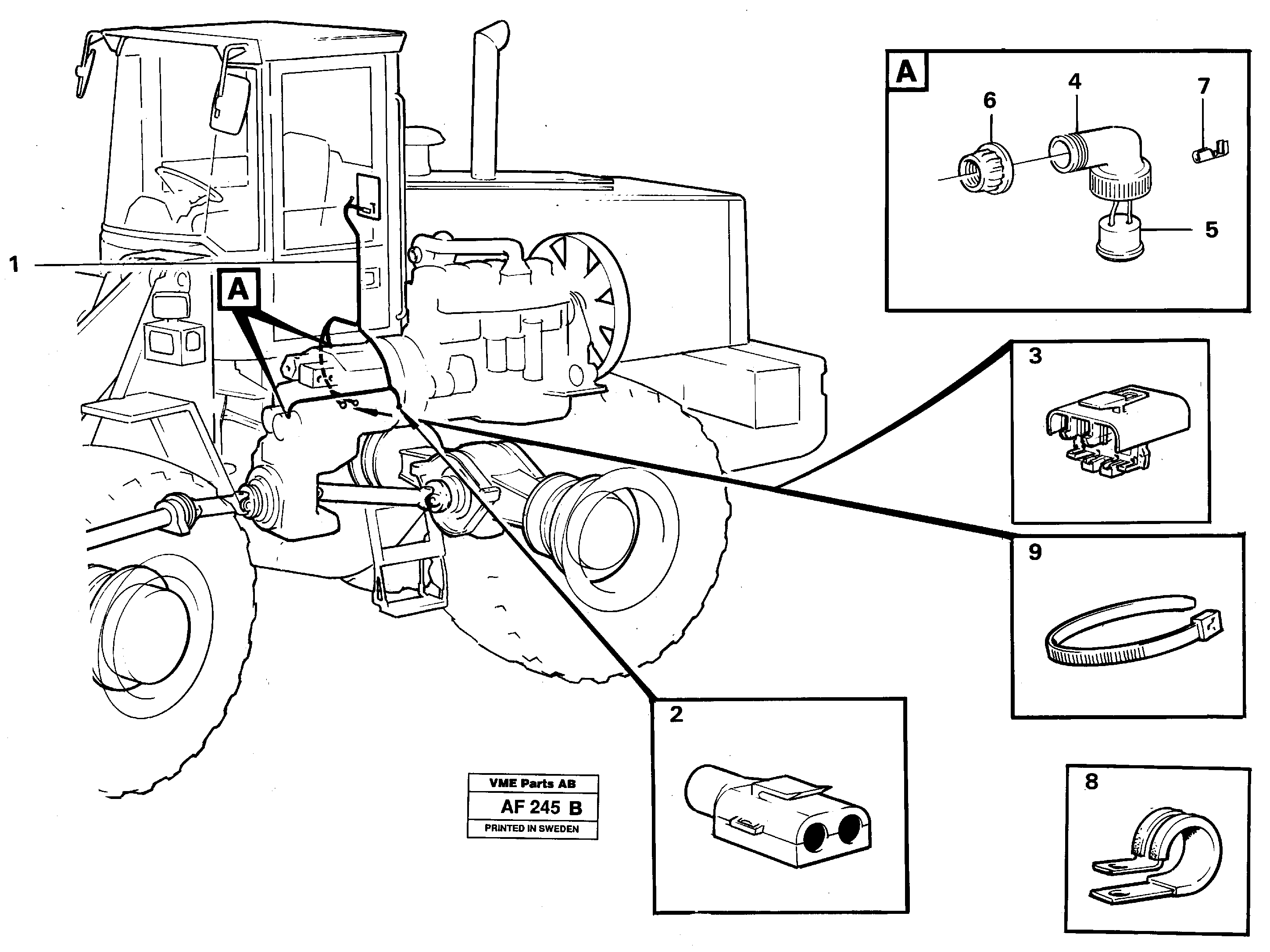 Cable harness, transmission — volvo parts diagram