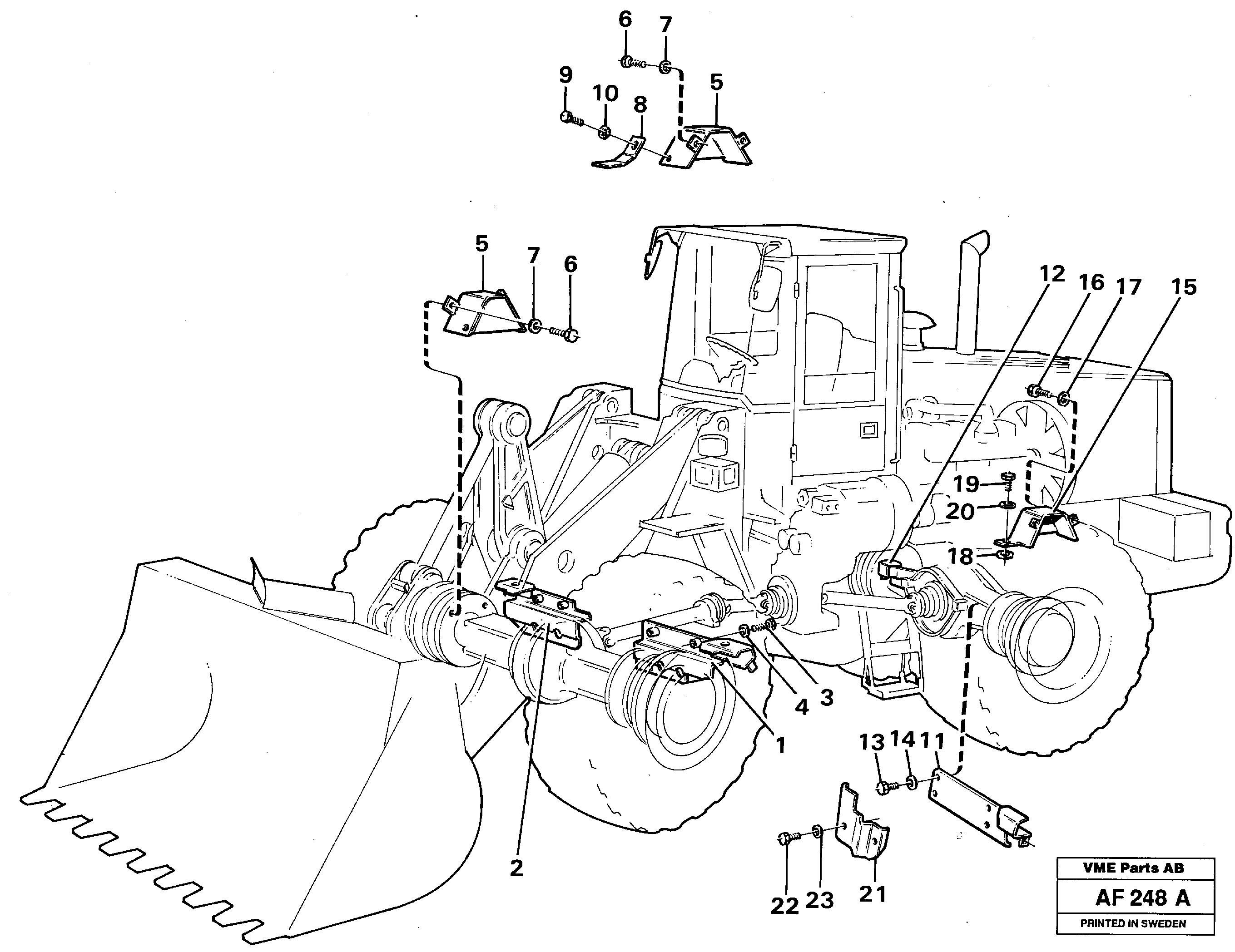 Protection, brake pipes. SER NO - 1233 / SER NO - 60096 USA — volvo parts diagram