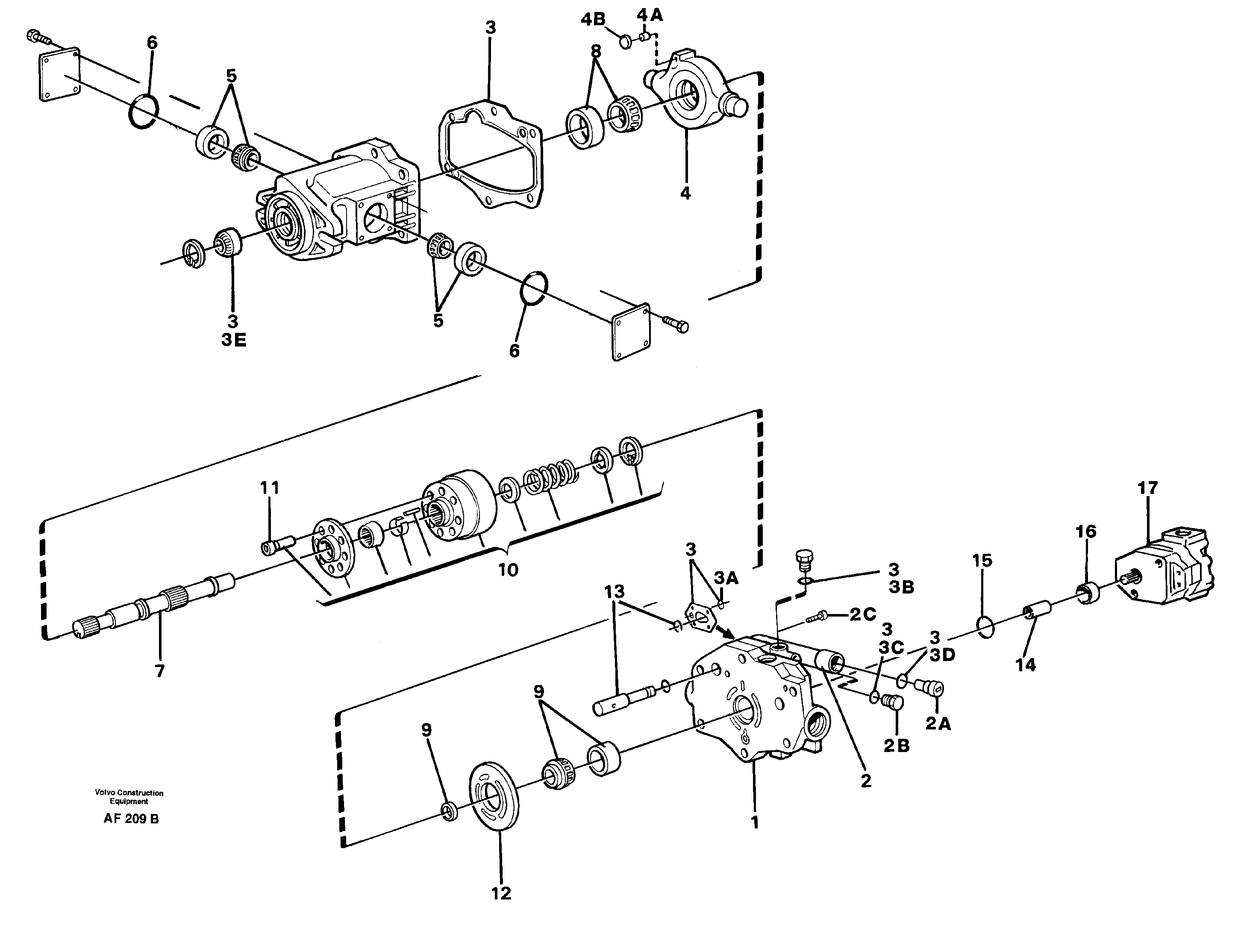 Hydraulic pump — volvo parts diagram