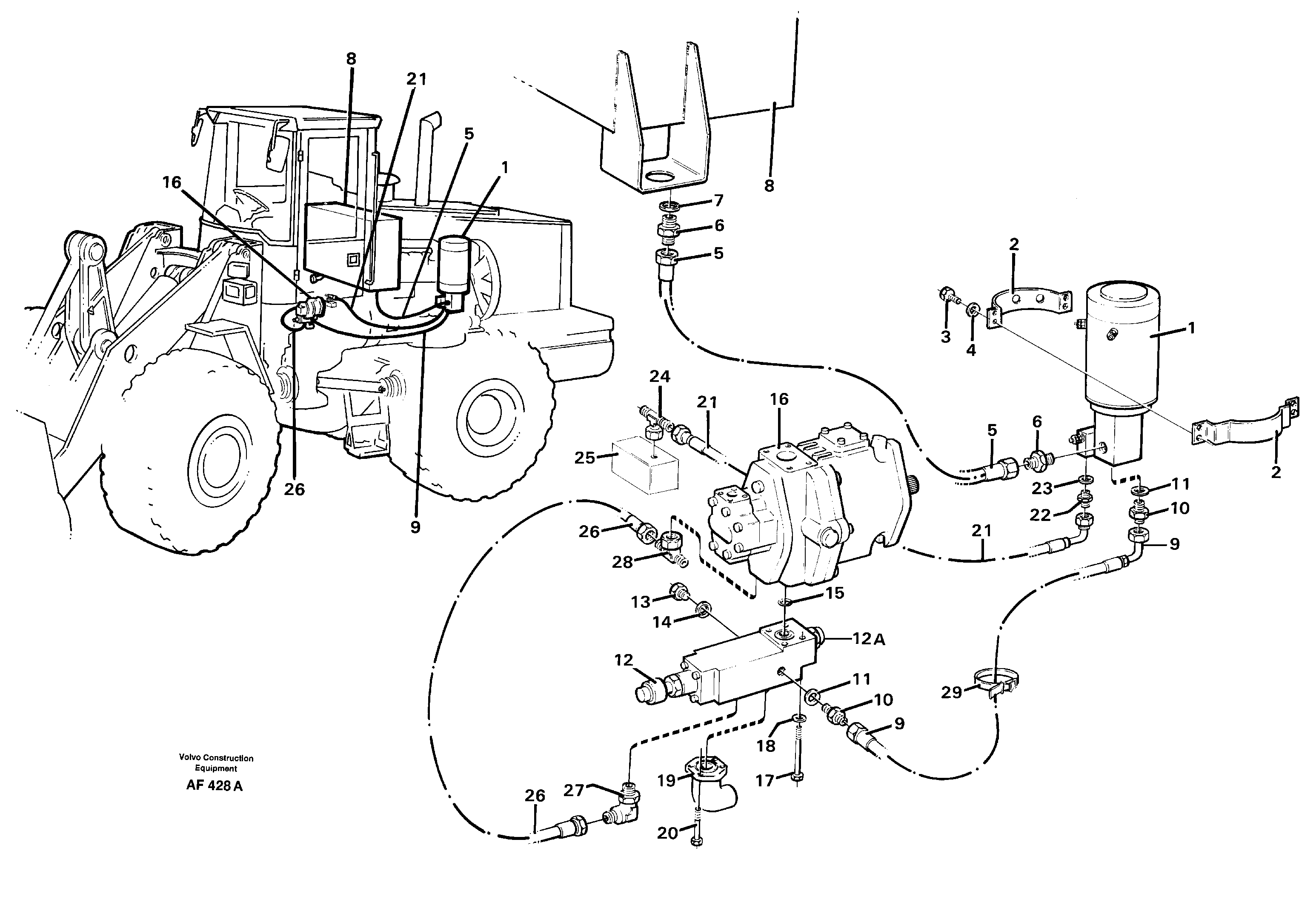 Secondary steering system.  93500 — volvo parts diagram