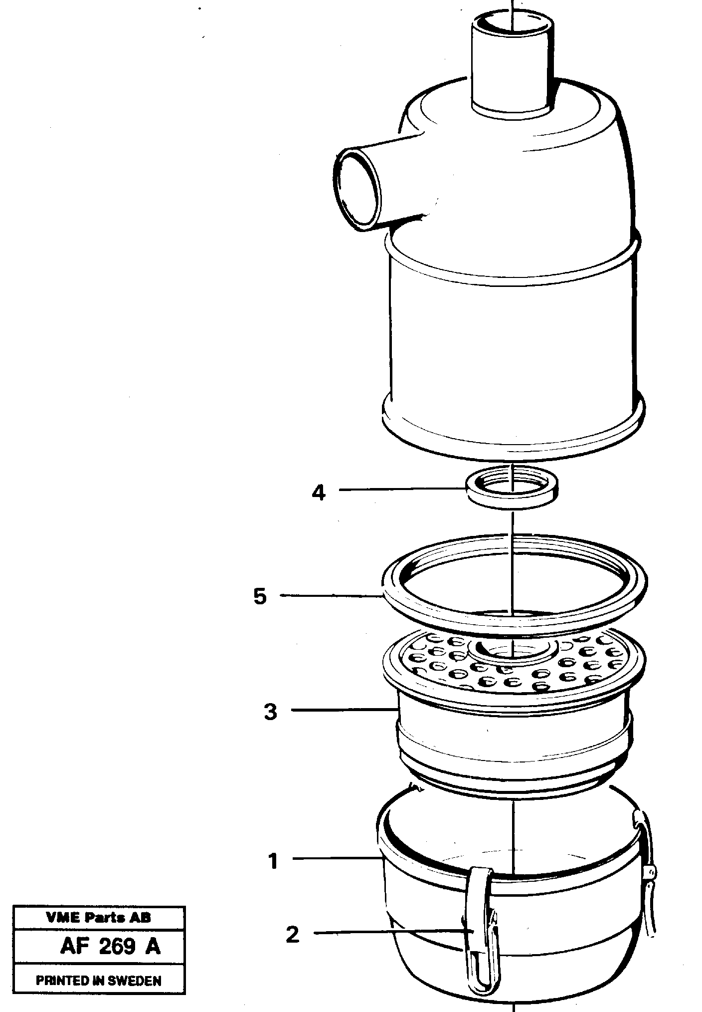 Air filter.  91857 — volvo parts diagram