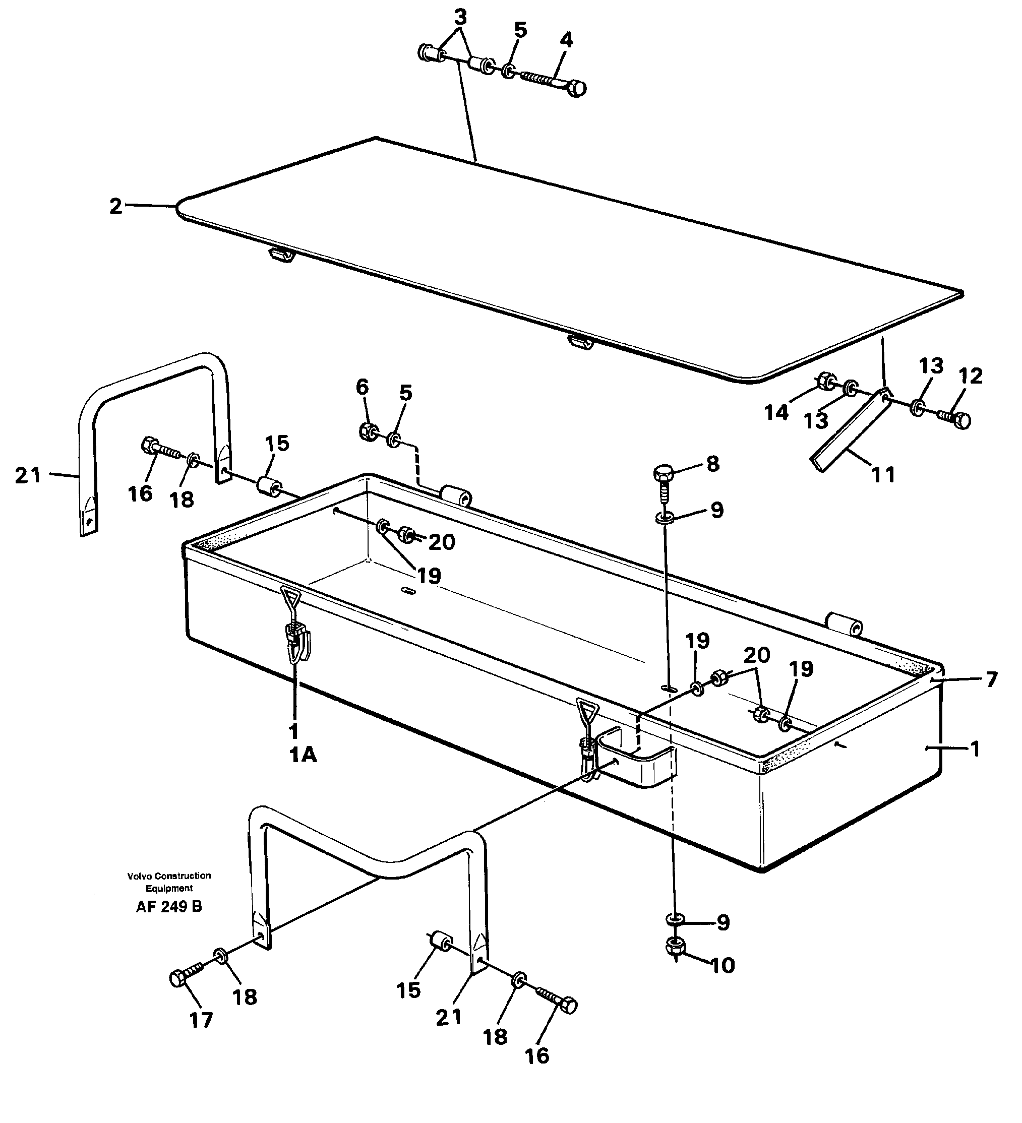 Tool box 91837 — volvo parts diagram