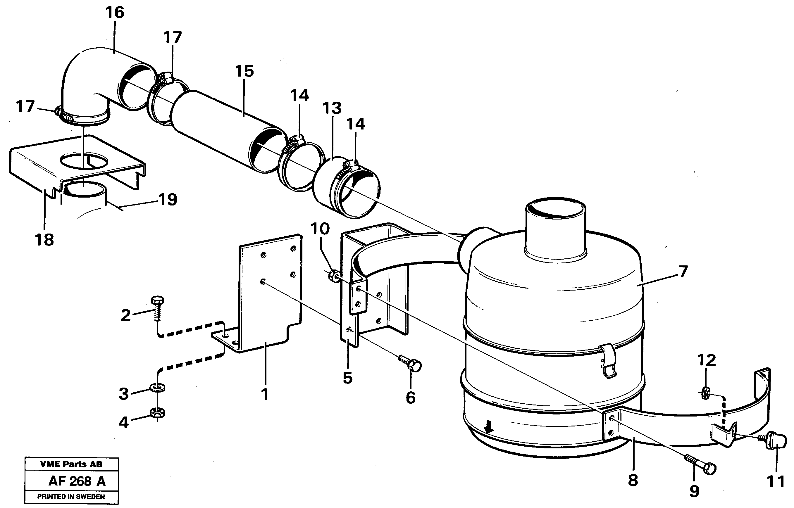 Oil-bath filter.  91857 — volvo parts diagram