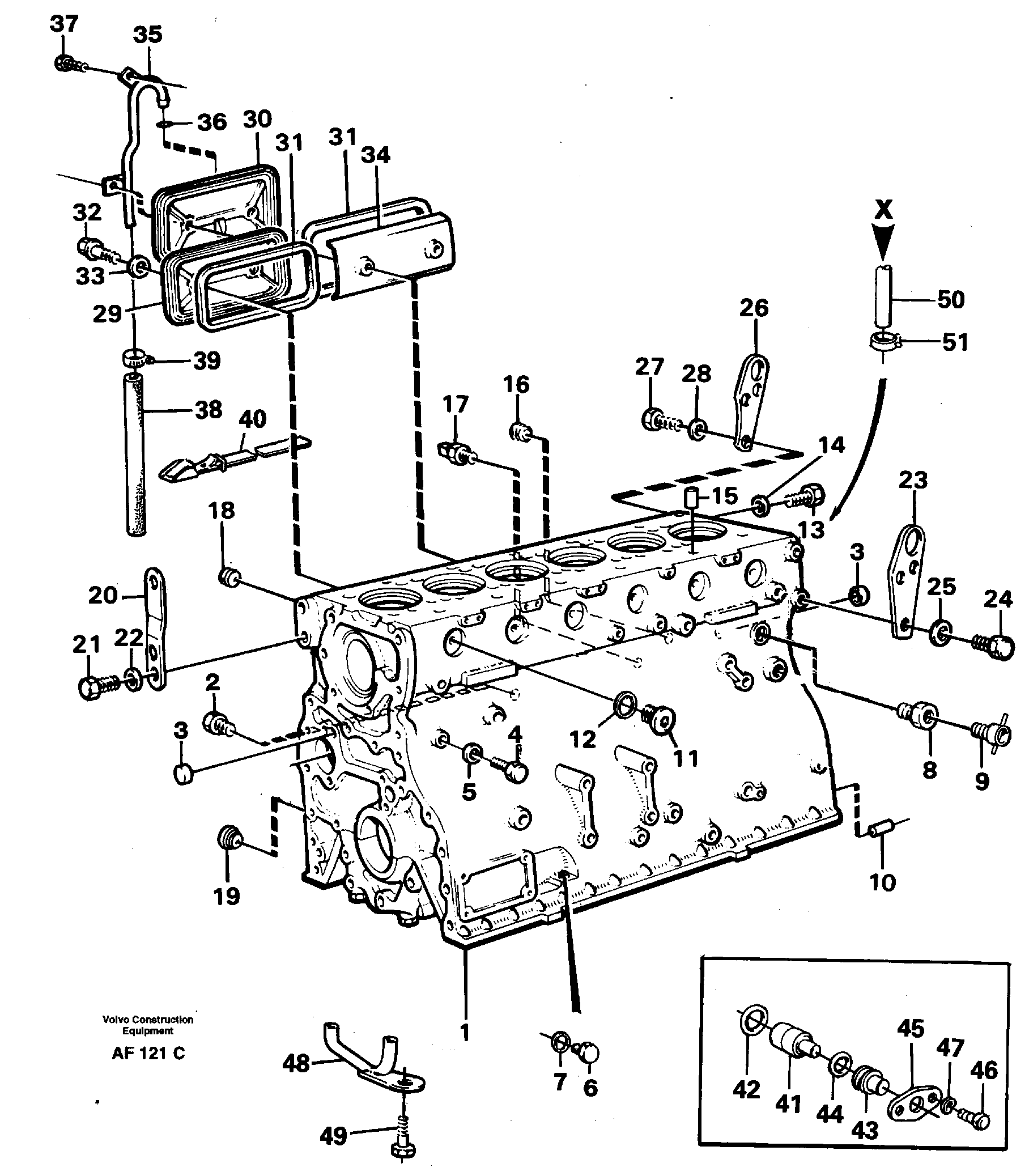Cylinder block — volvo parts diagram