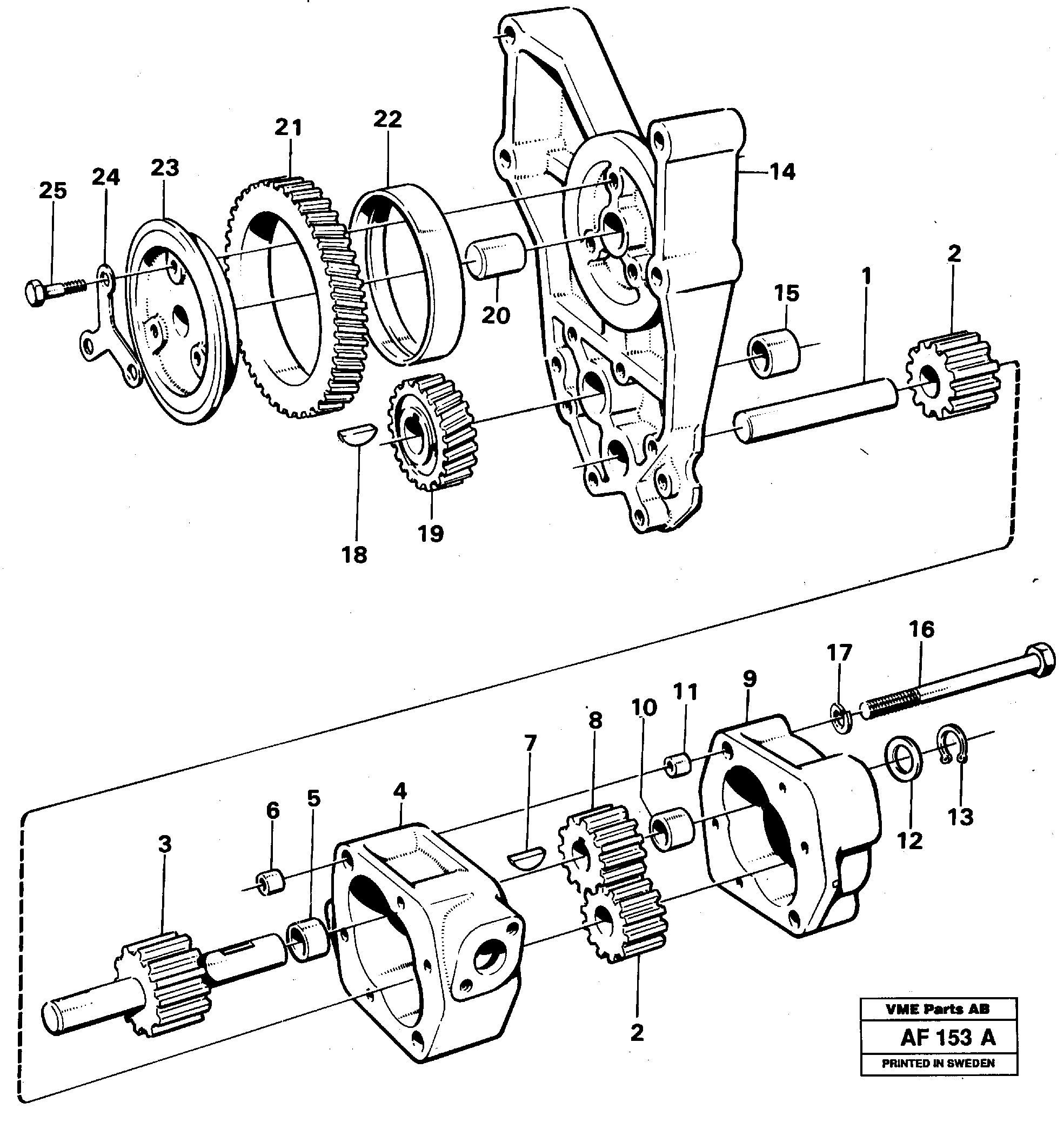 Oil pump TD 102 GC / KCE — volvo parts diagram