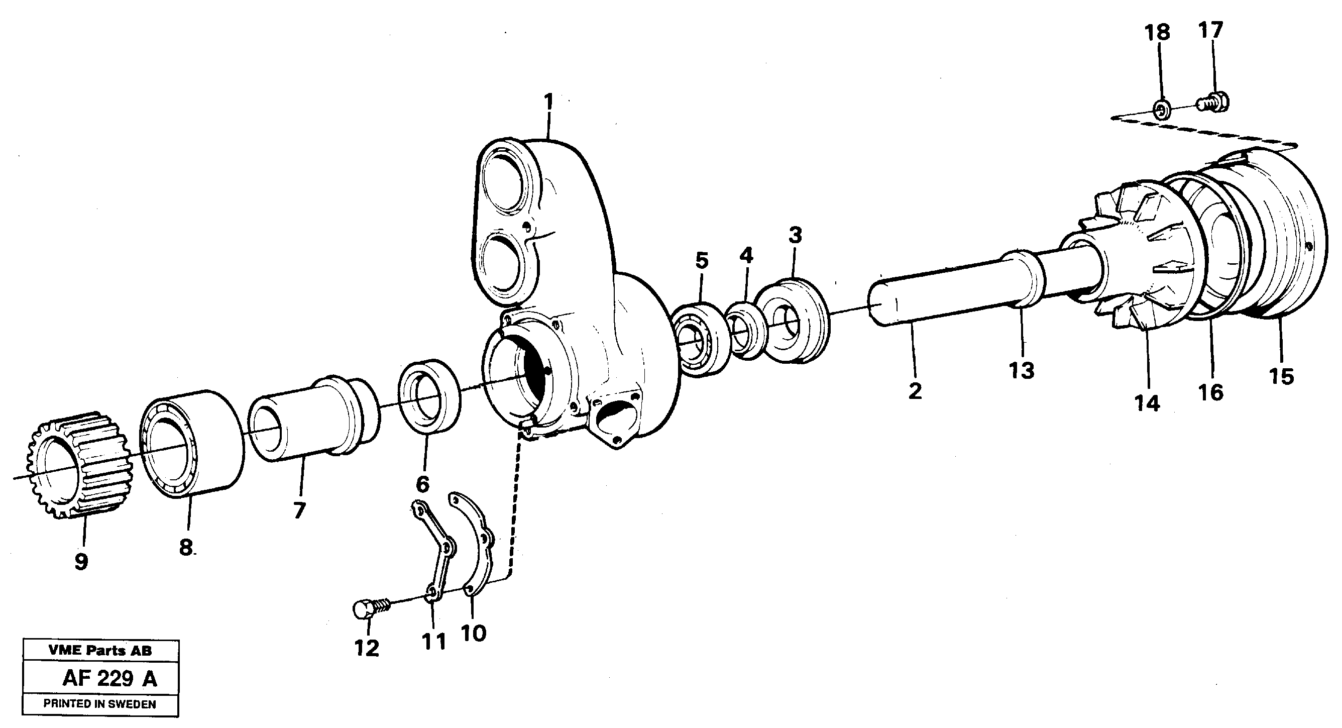 Water pump.  TD 102 GC — volvo parts diagram