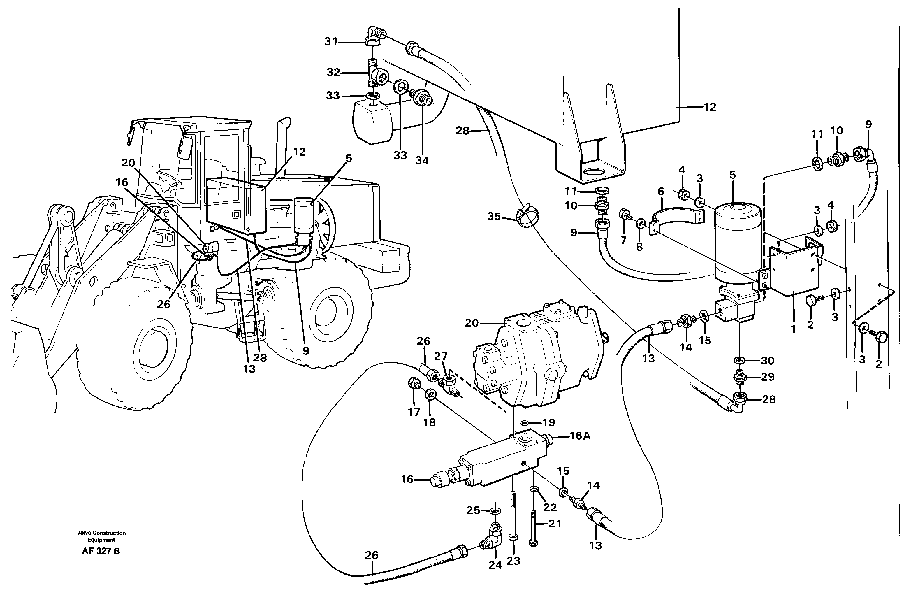Secondary steering system.  92107 SER NO 1241 - / SER NO 60157 - USA — volvo parts diagram