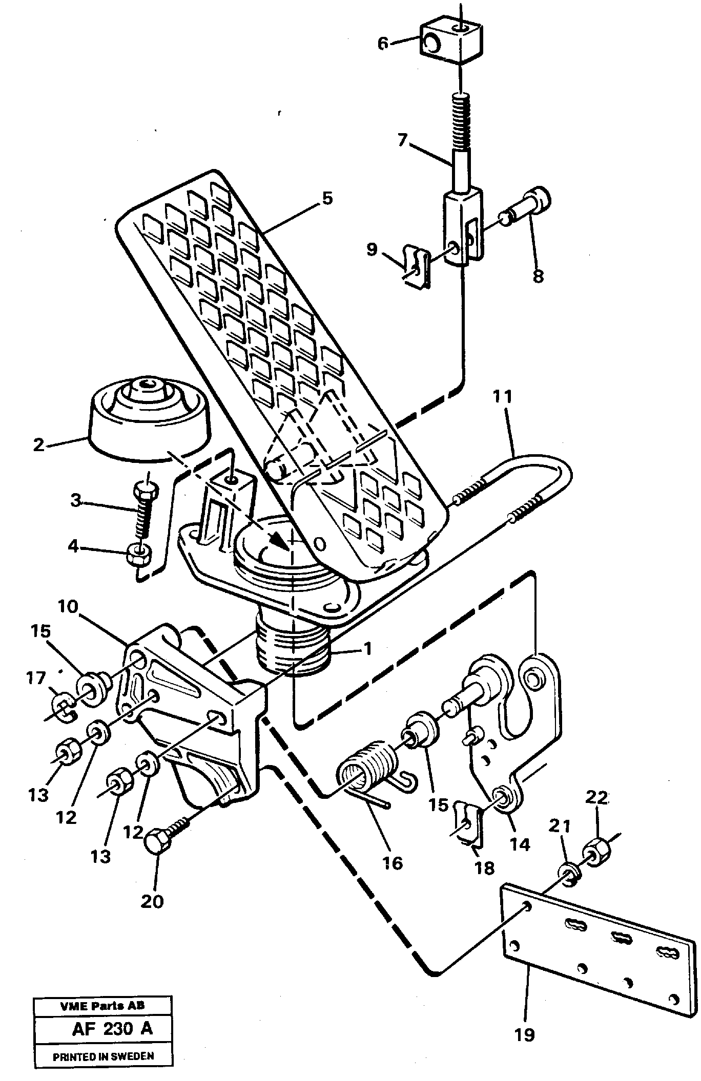 Pedal — volvo parts diagram