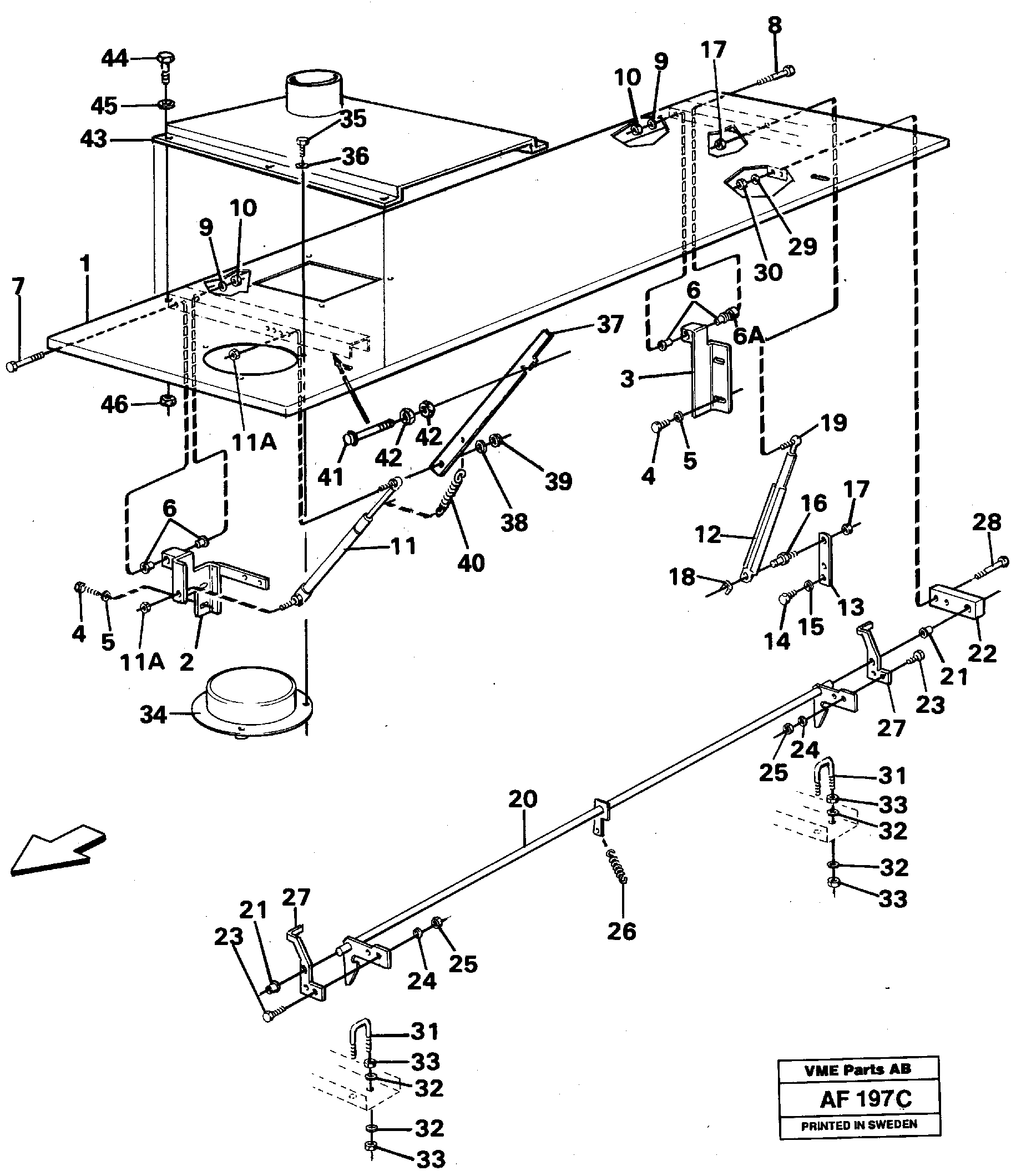 Engine cover — volvo parts diagram