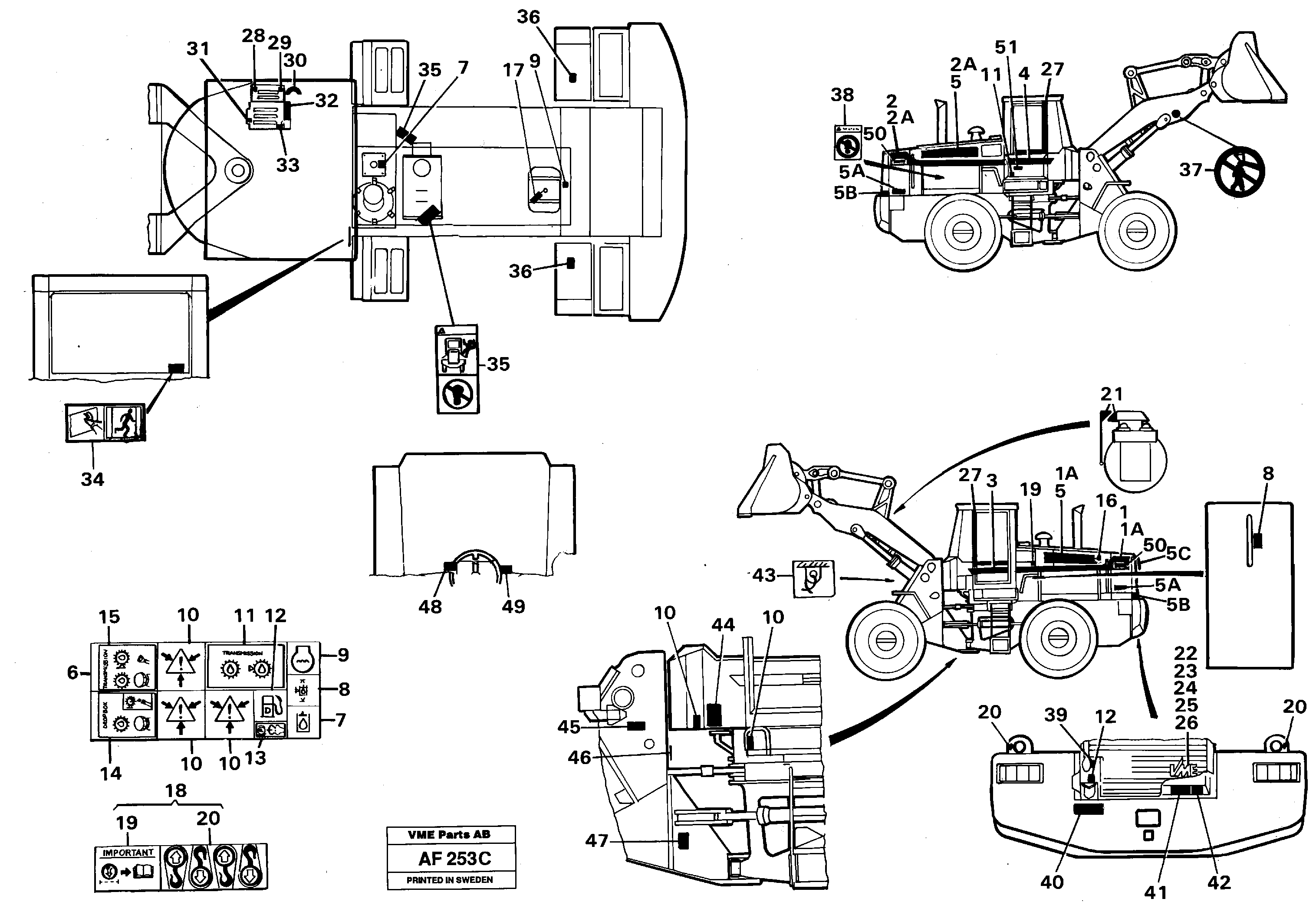Sign plates and decals. — volvo parts diagram