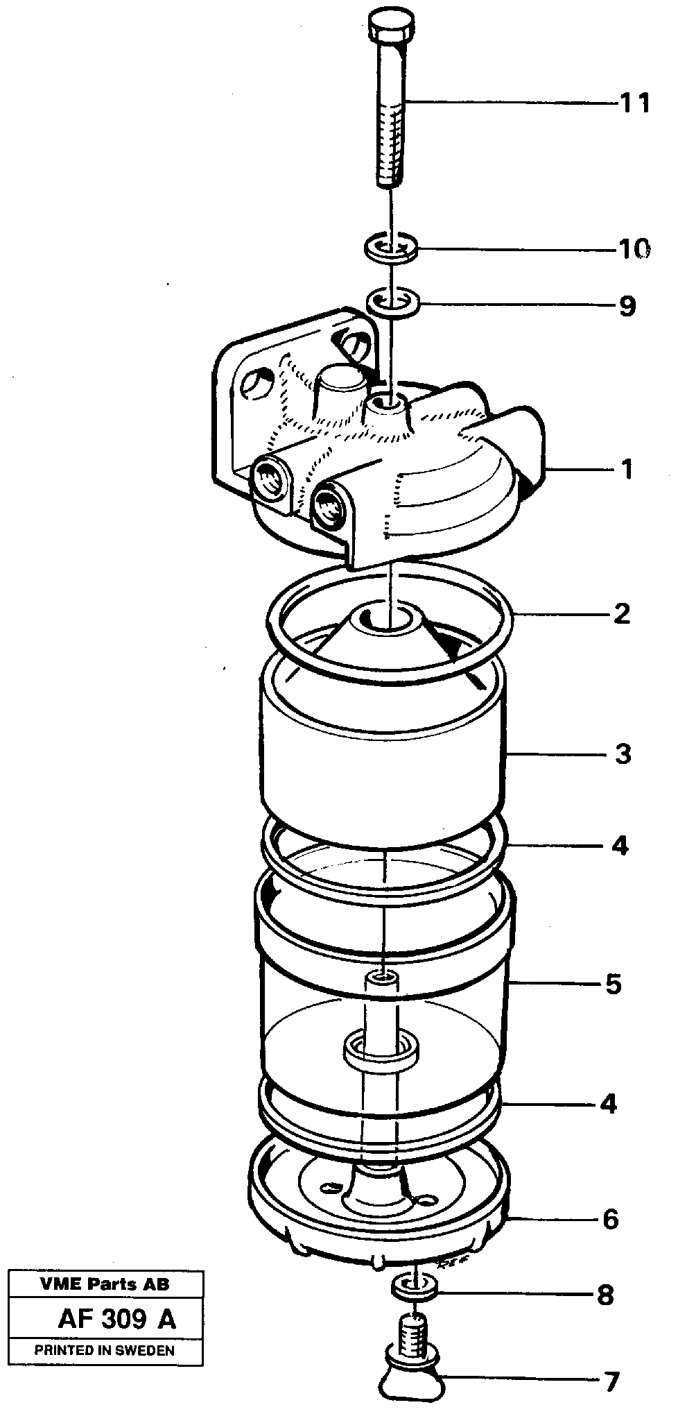 Water separator — volvo parts diagram