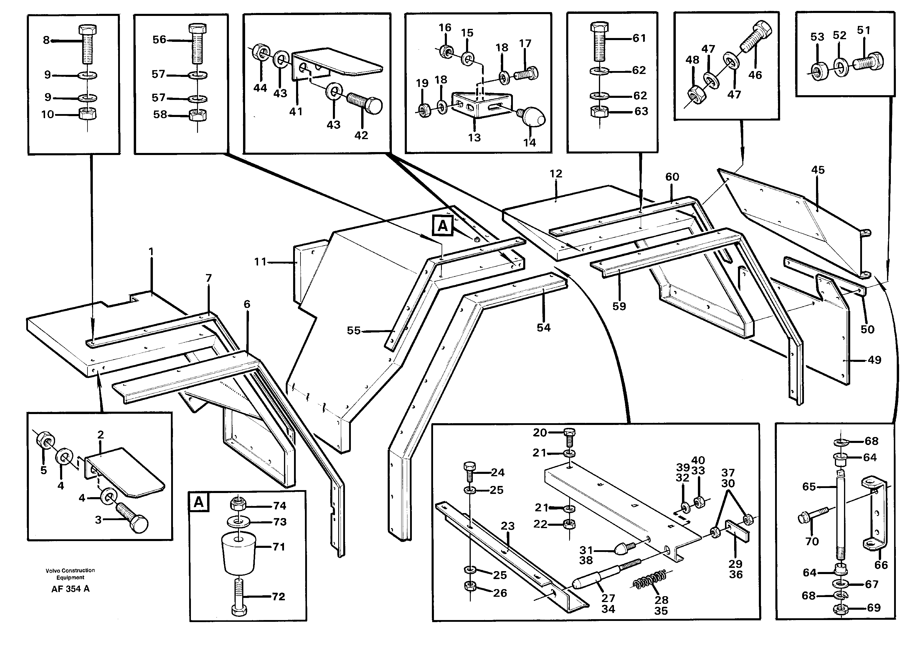 Swing out rear mudguards.  92665 — volvo parts diagram