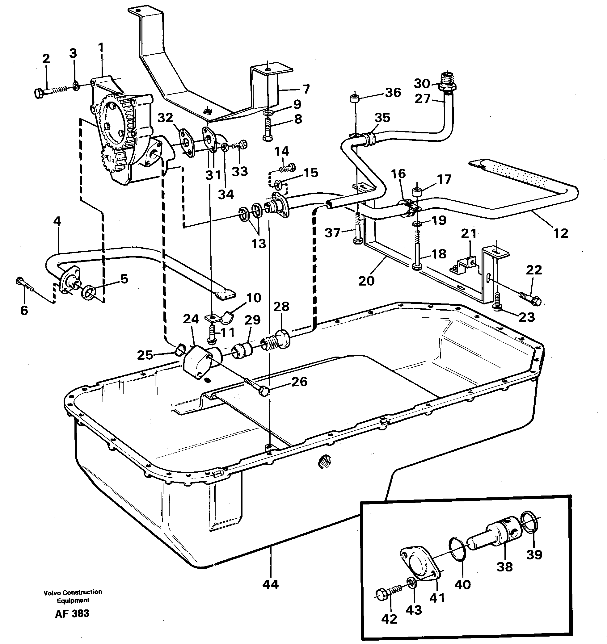 Lubricating system. TD 103 KCE — volvo parts diagram