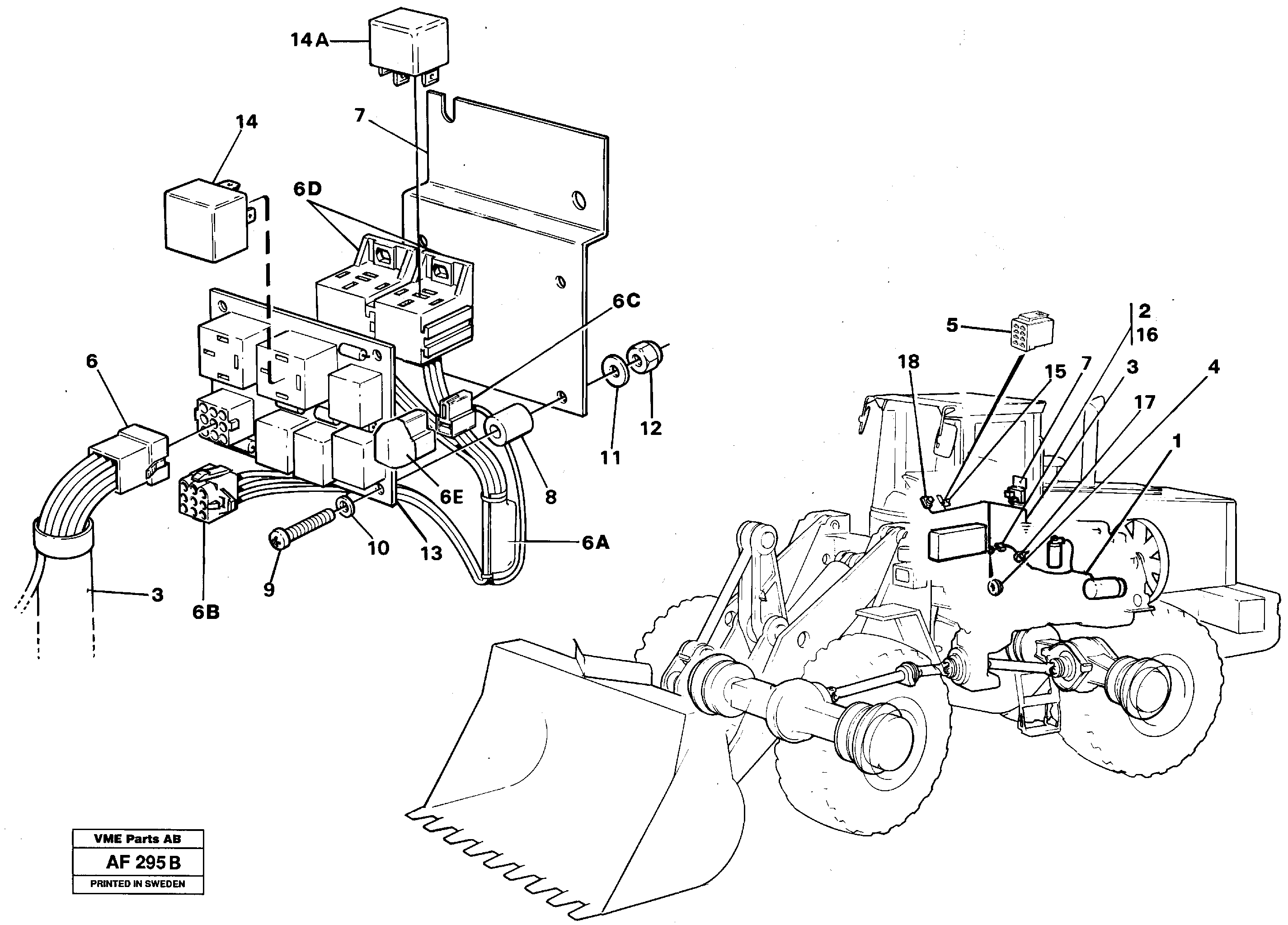 Cable harness for air conditioning.  91893,   92246,   92792 — volvo parts diagram