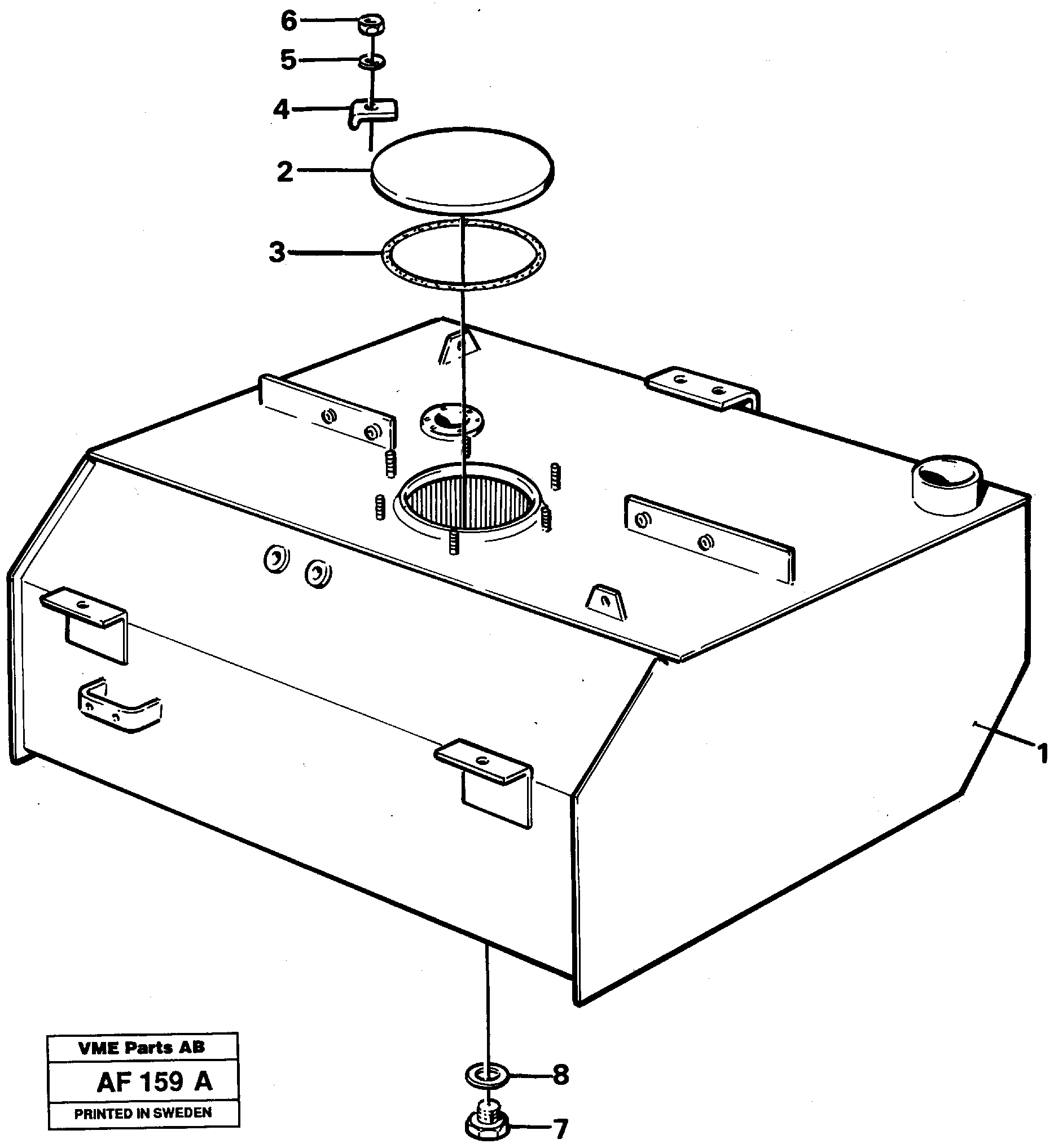 Fuel tank — volvo parts diagram