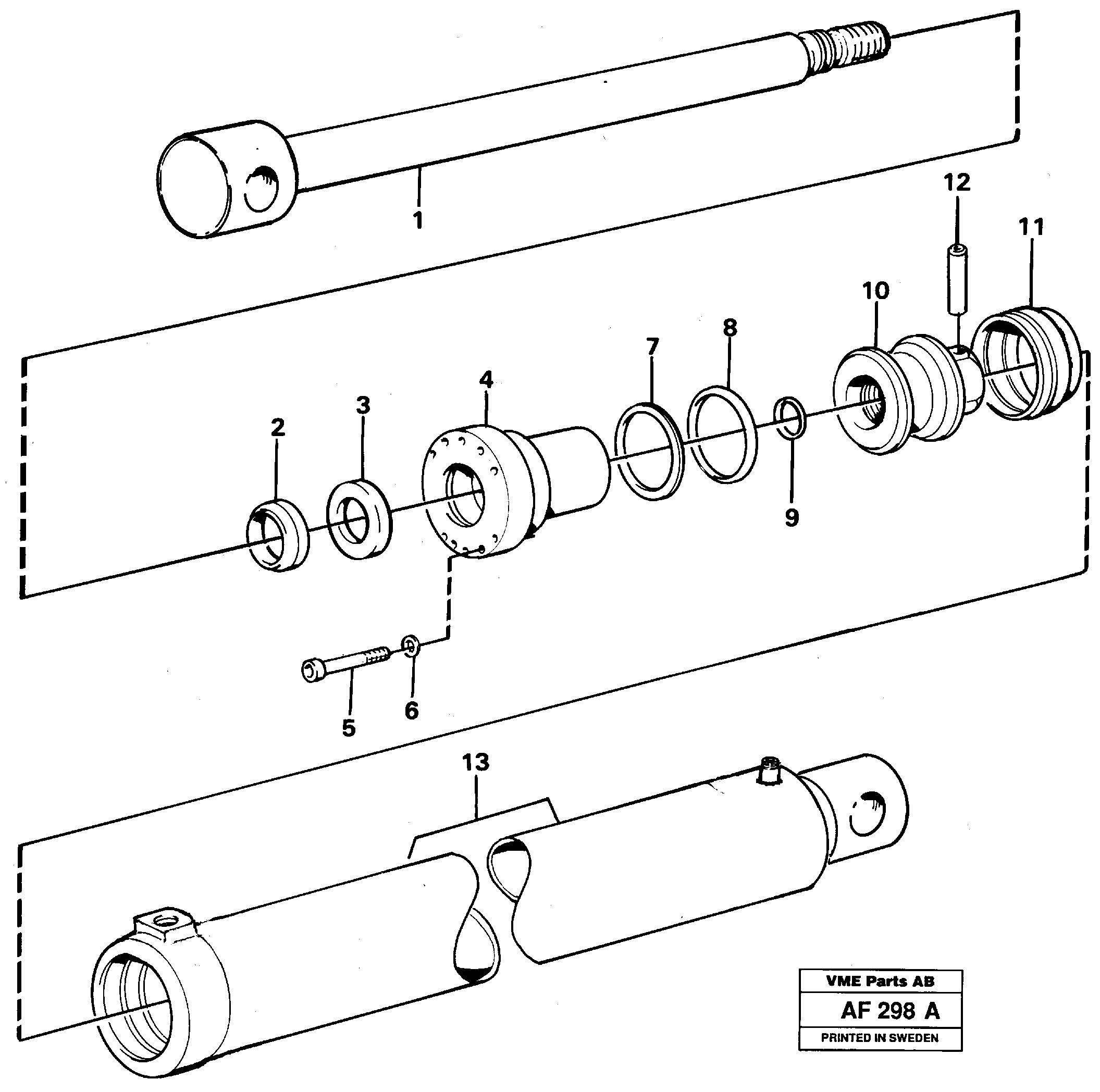 Hydraulic cylinder. VOLVO 91718, 94659 — volvo parts diagram