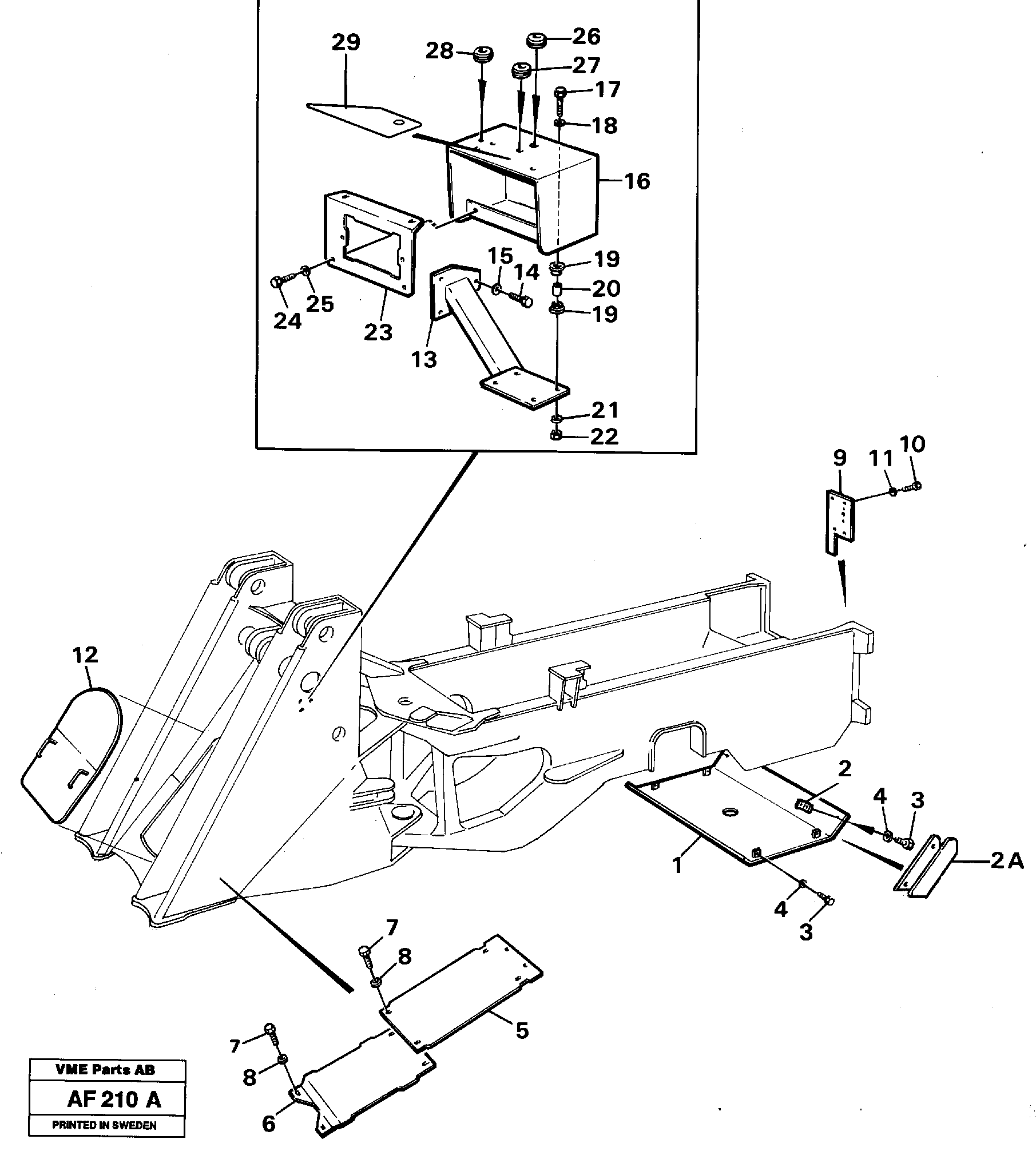 Protecting plates — volvo parts diagram
