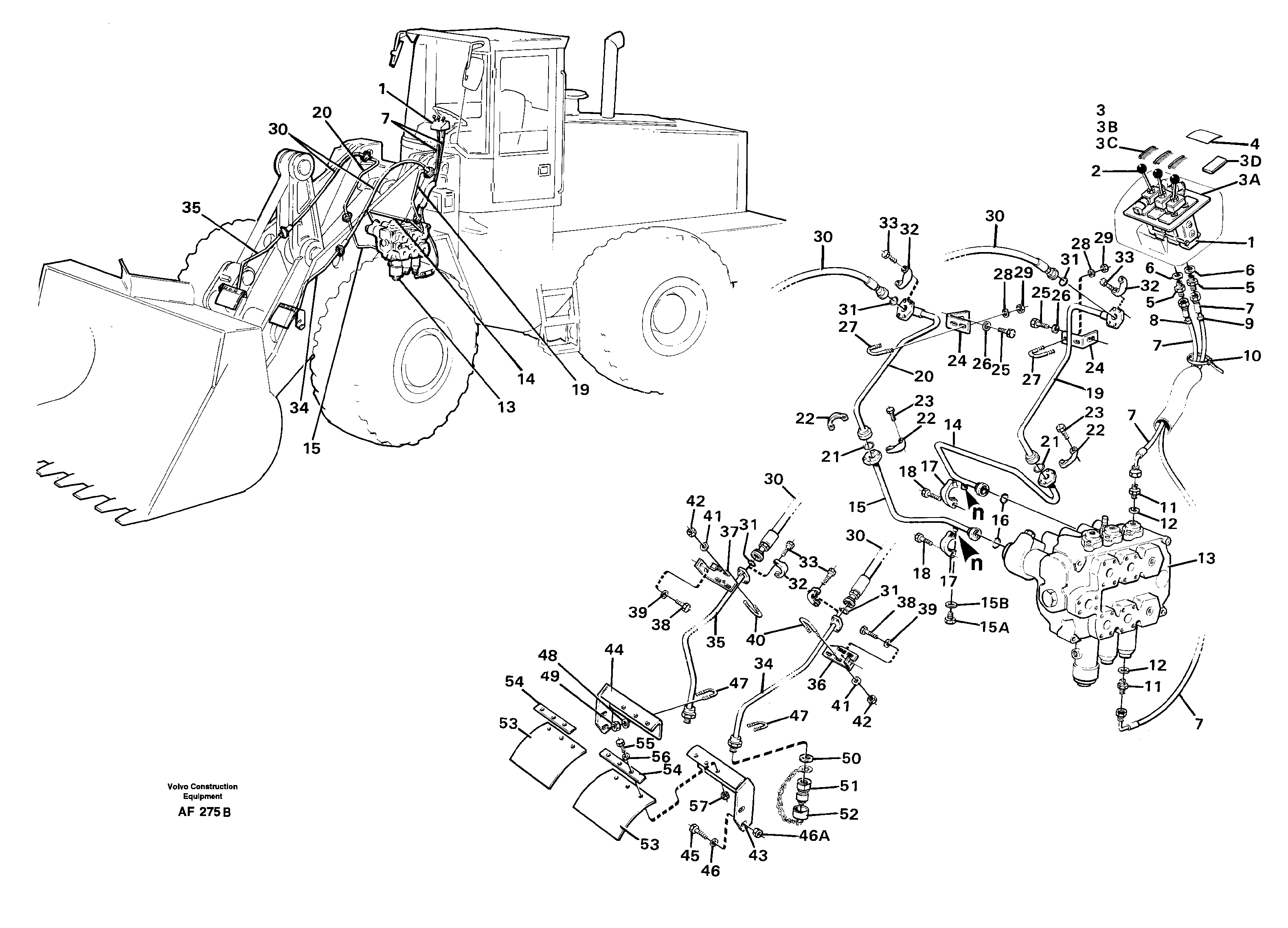 Hydraulic system, 3:rd function.  91423,   92250,   94661,   94662 — volvo parts diagram