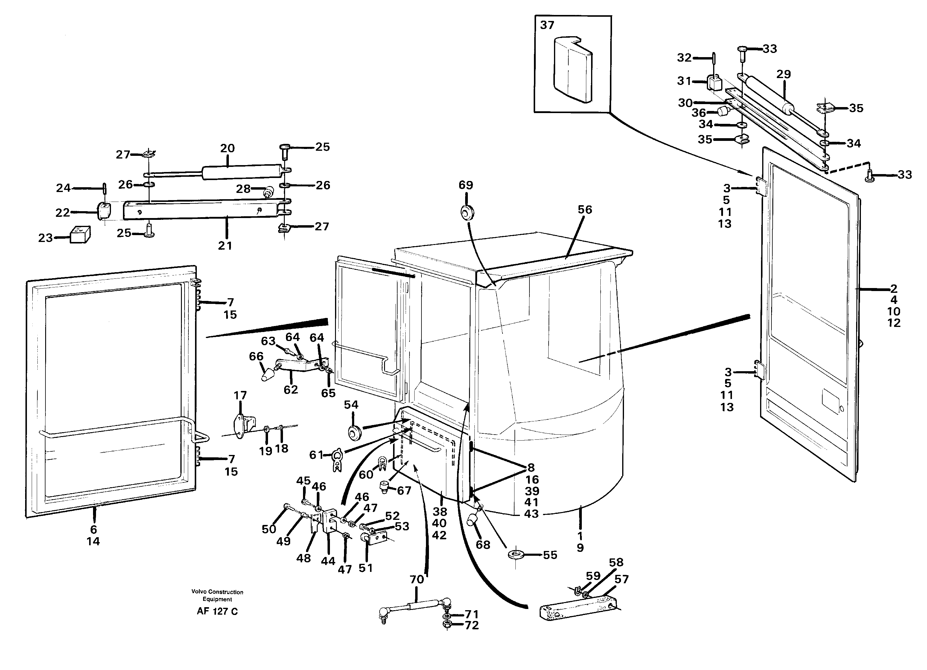 Cab body — volvo parts diagram
