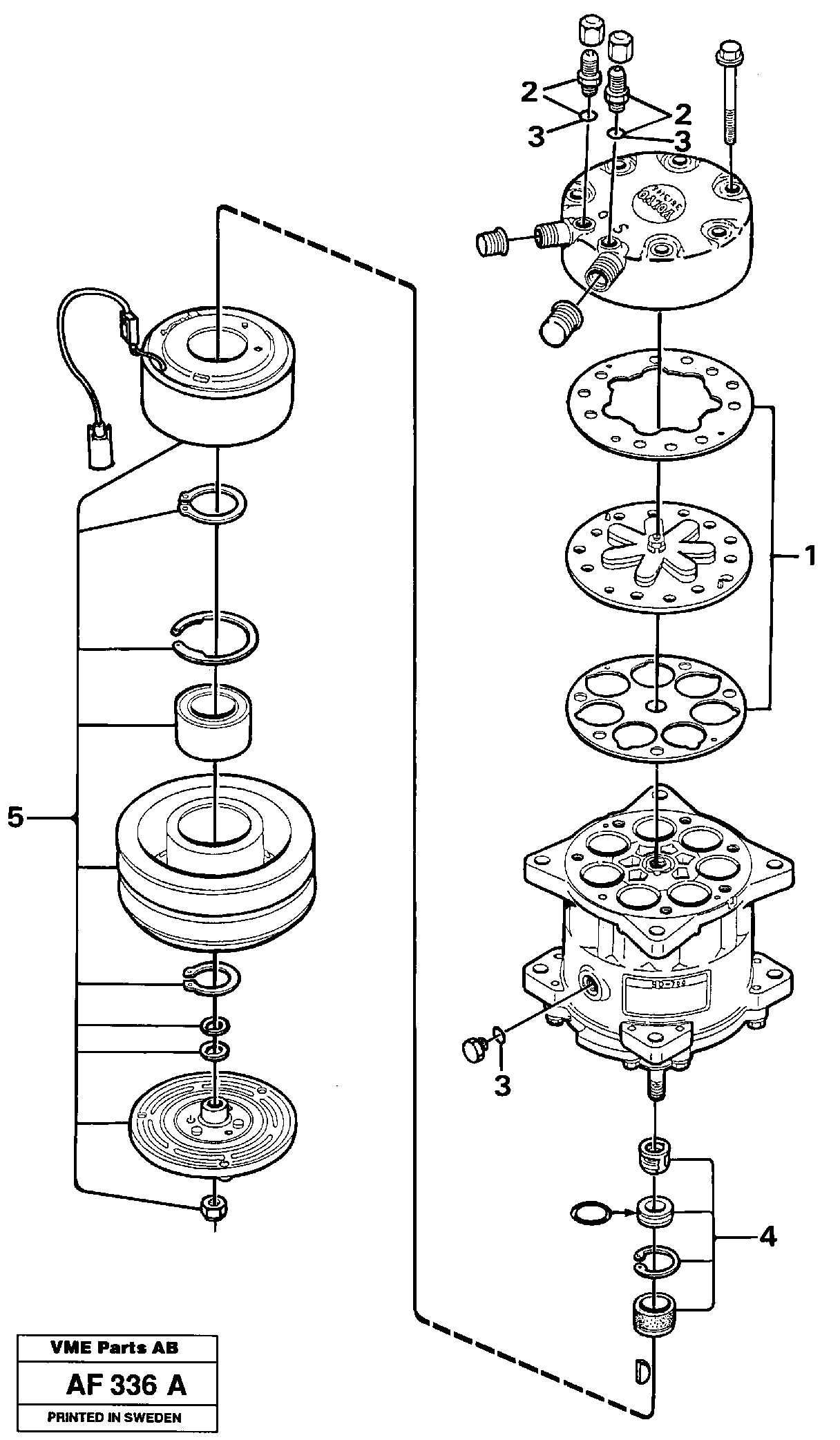 Compressor.  91893 — volvo parts diagram