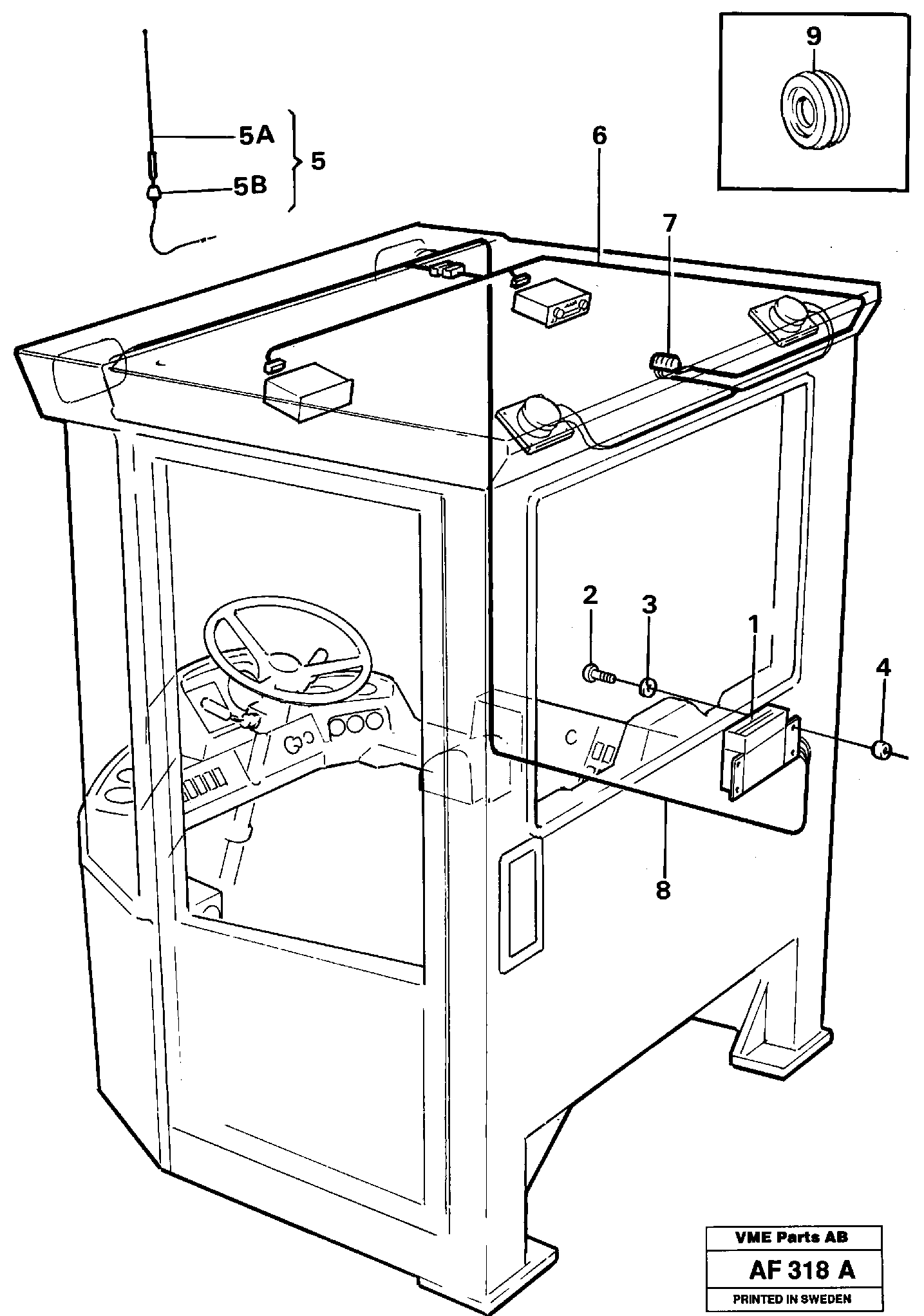 Cable harness for radio.  91936 — volvo parts diagram
