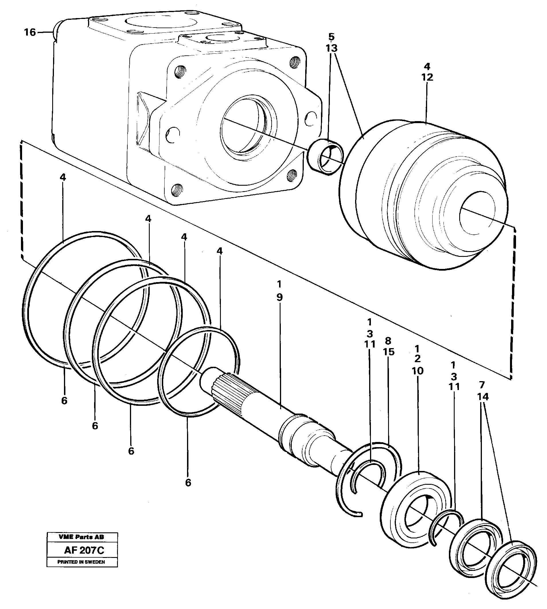 Hydraulic pump — volvo parts diagram