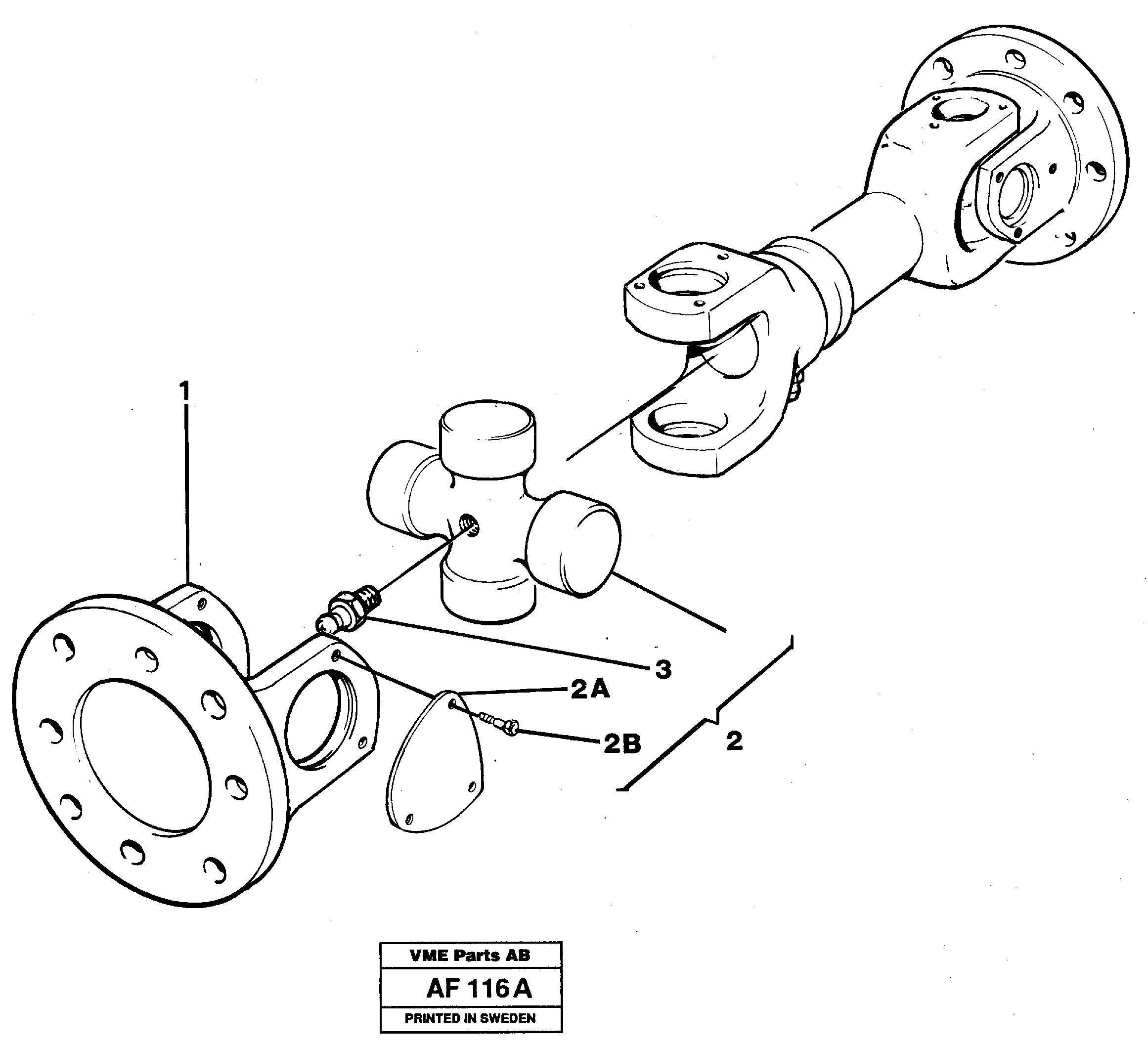Propeller shaft — volvo parts diagram