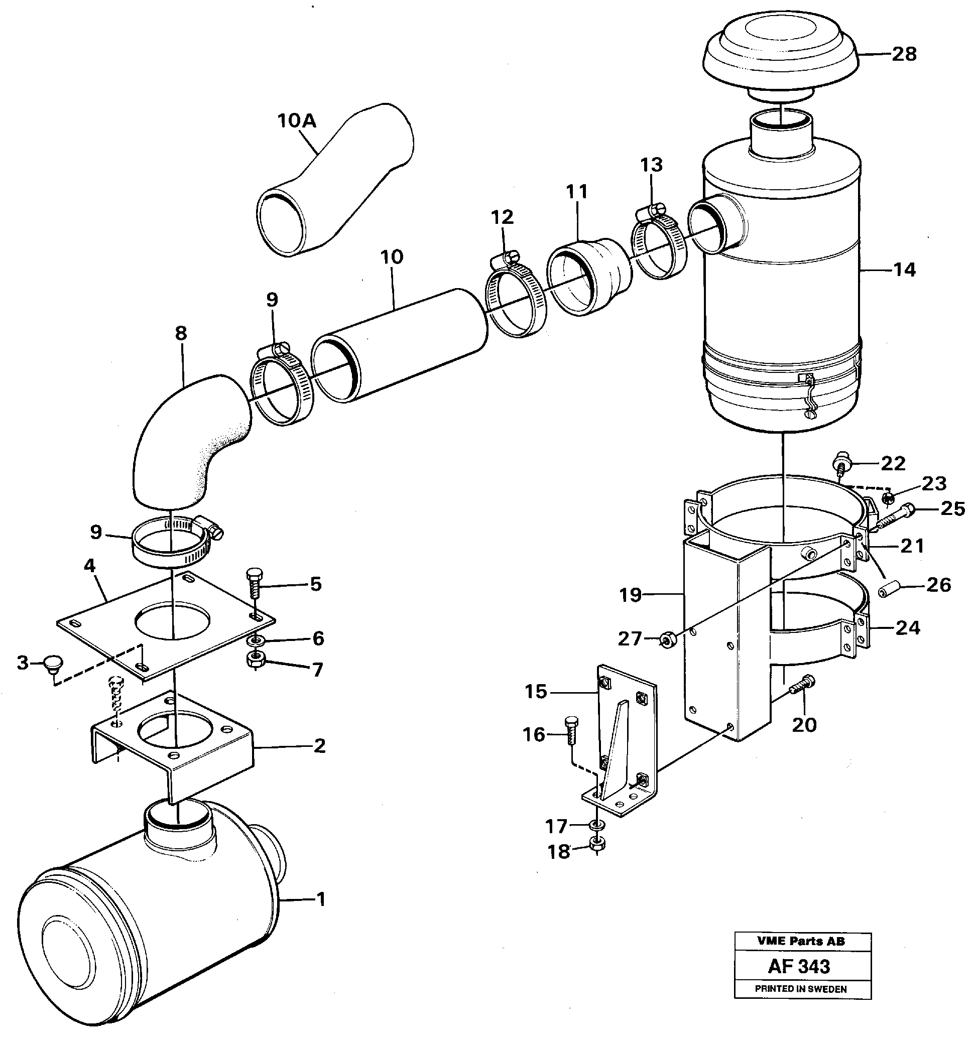 Oil-bath precleaner.  92284 — volvo parts diagram