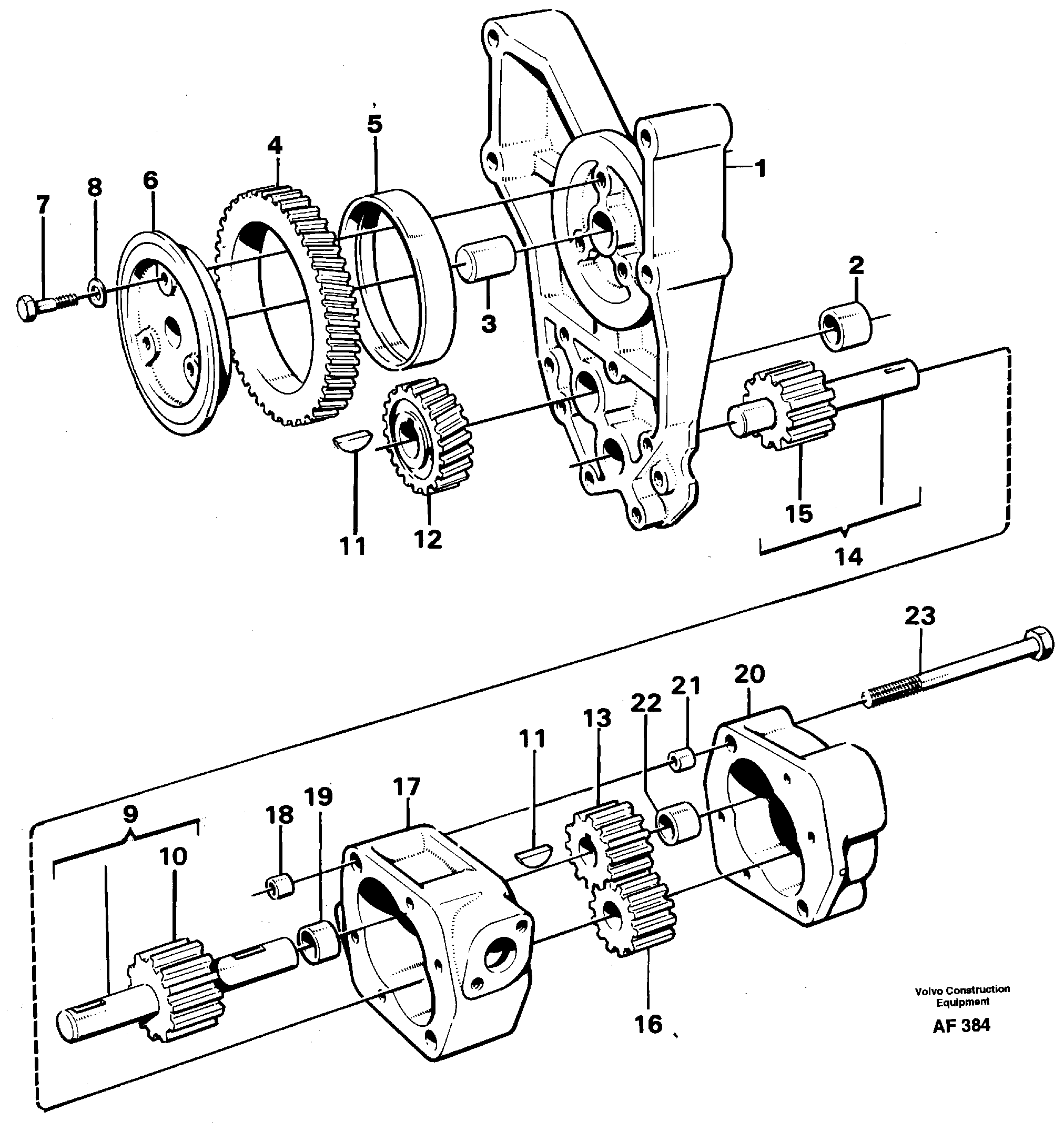 Oil pump TD 103 KCE — volvo parts diagram