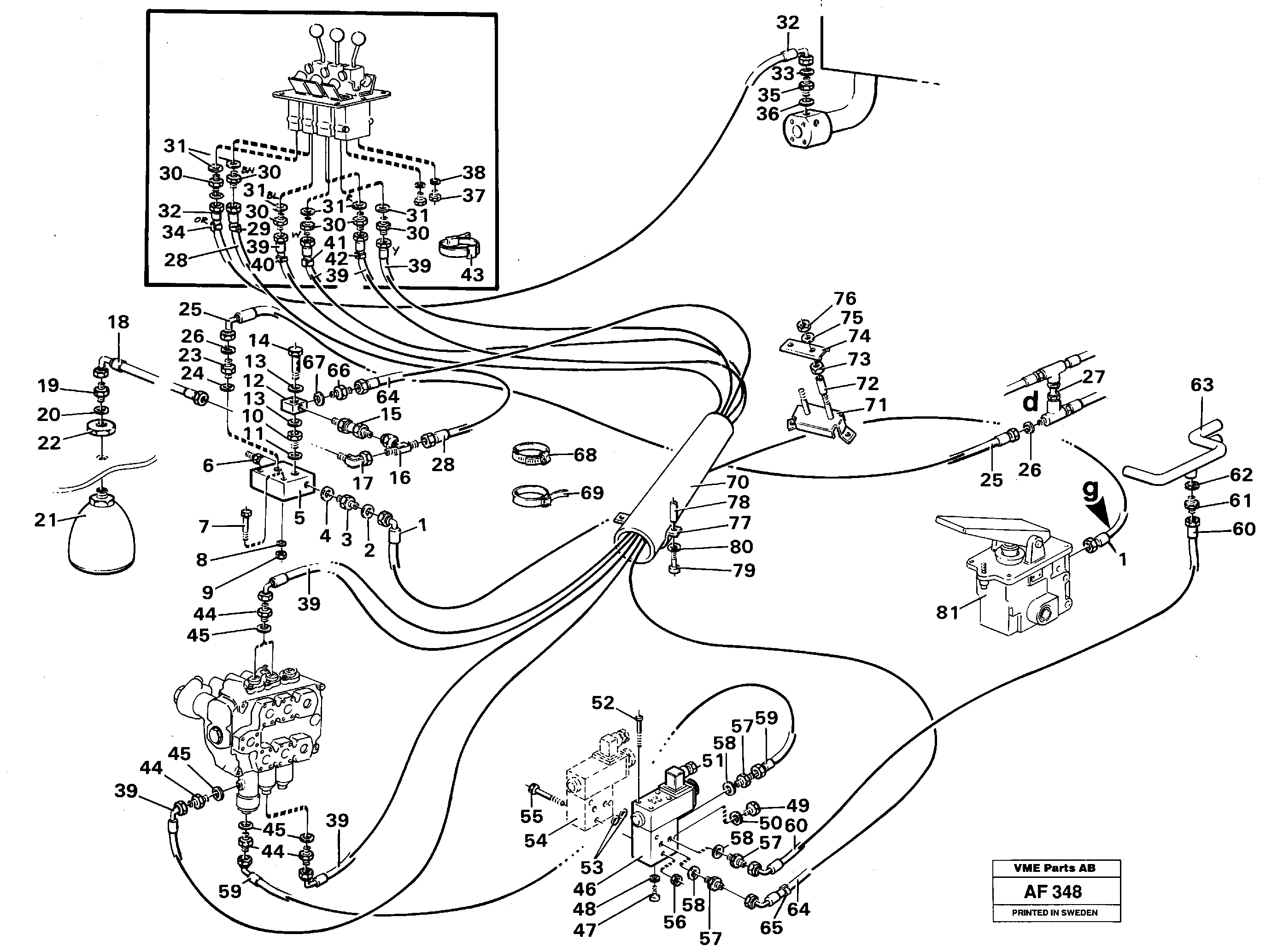 Servo hydraulics.  SER NO 1870 - /   SER NO 60402 - USA — volvo parts diagram