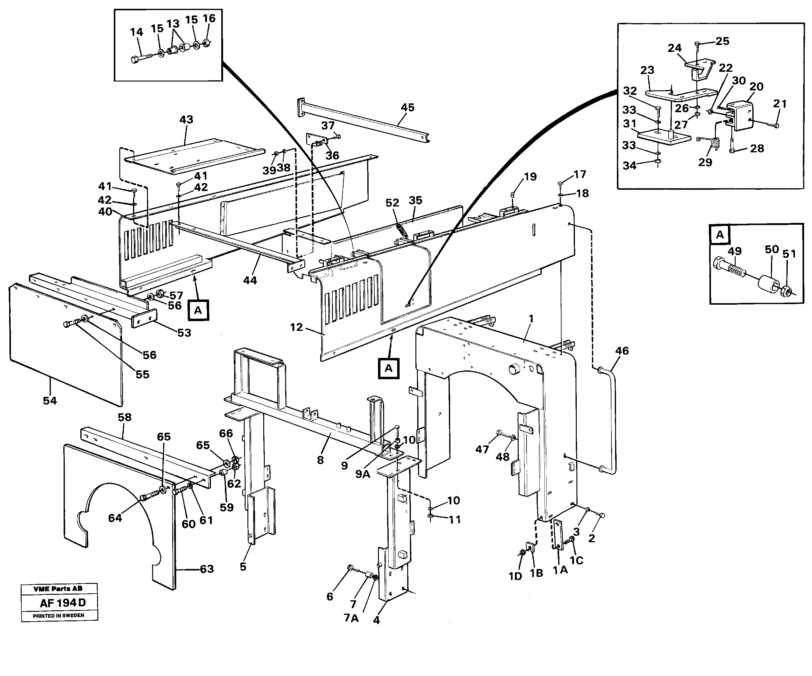Engine hood — volvo parts diagram
