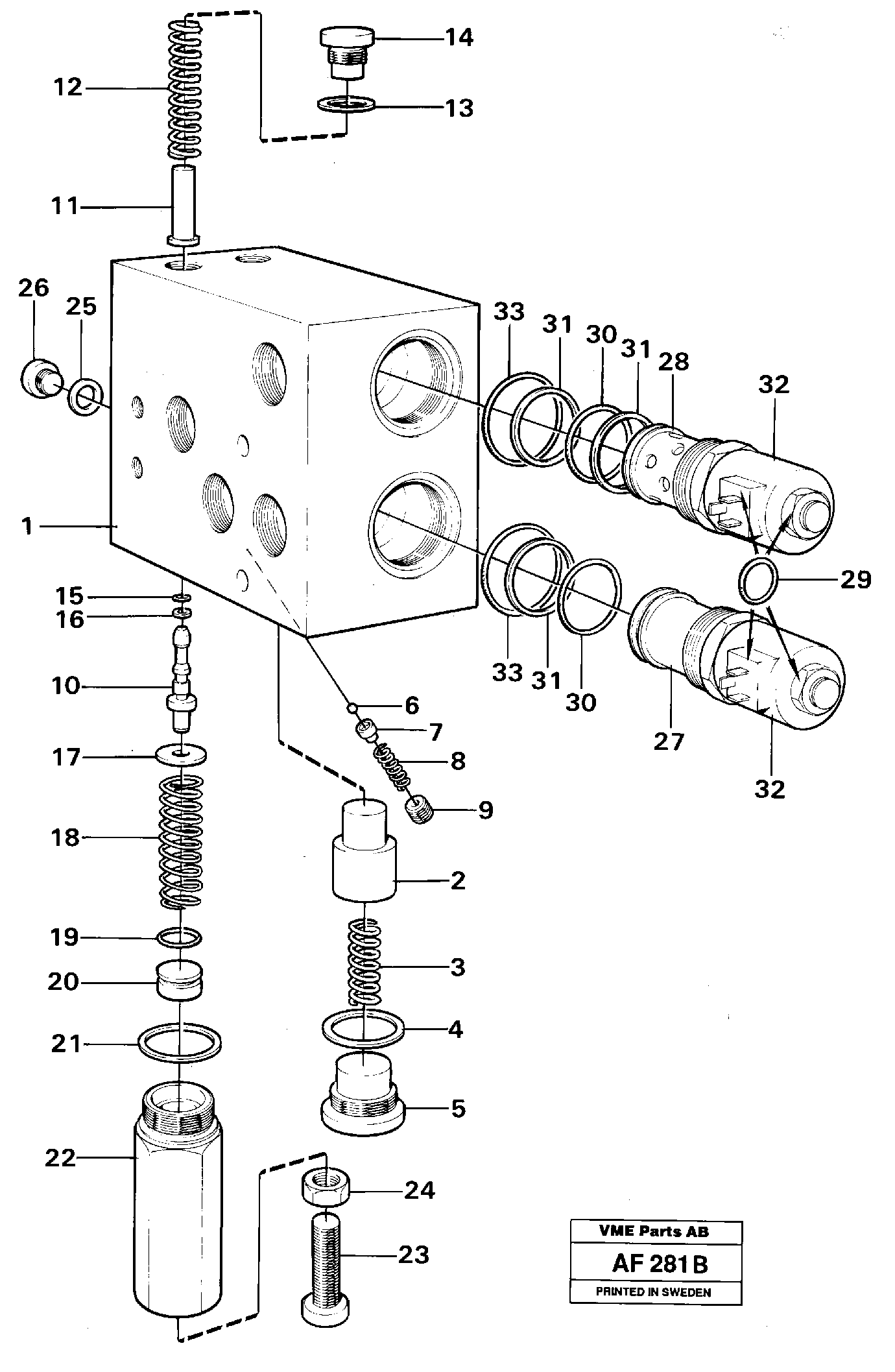 Relief valve.  91871,   94601 — volvo parts diagram