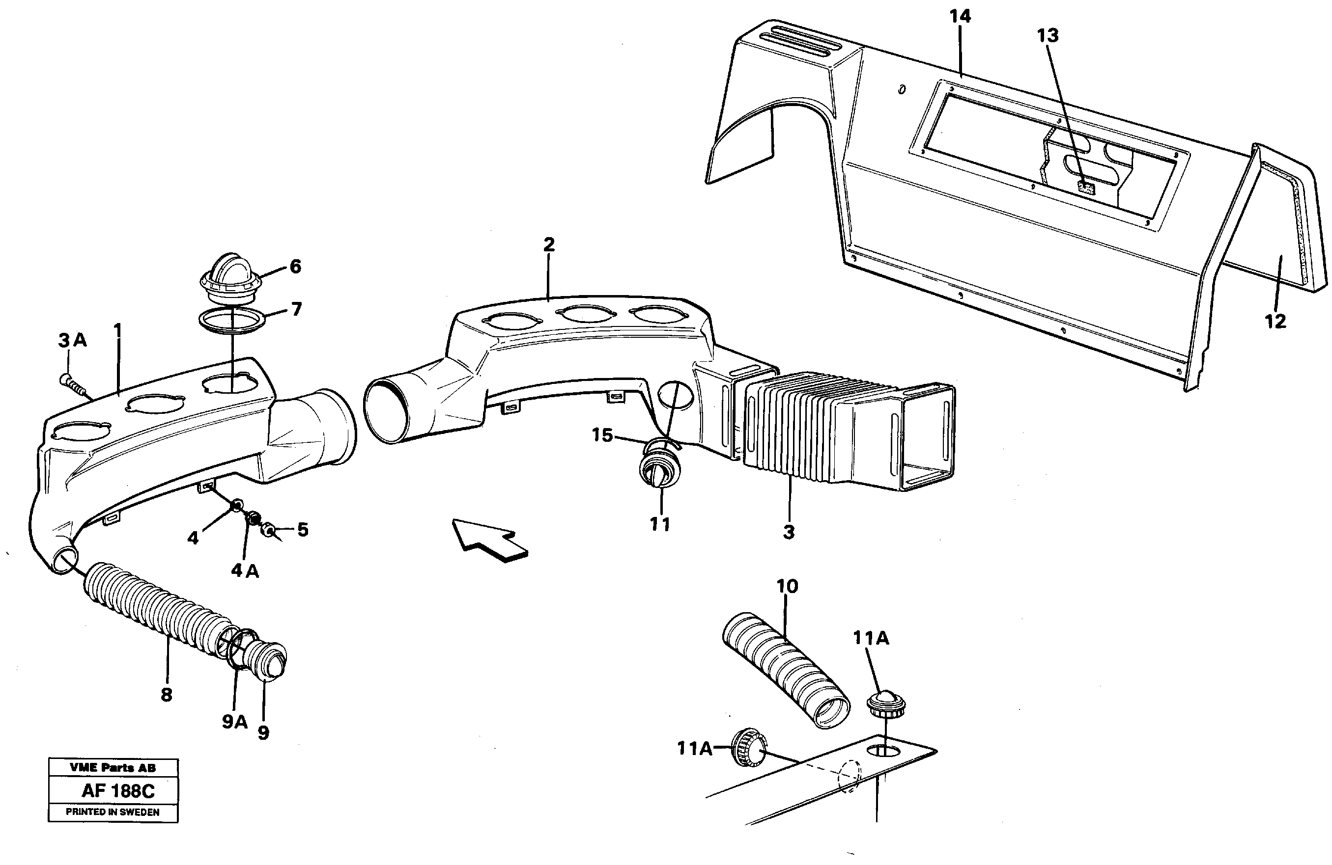 Air ducts — volvo parts diagram