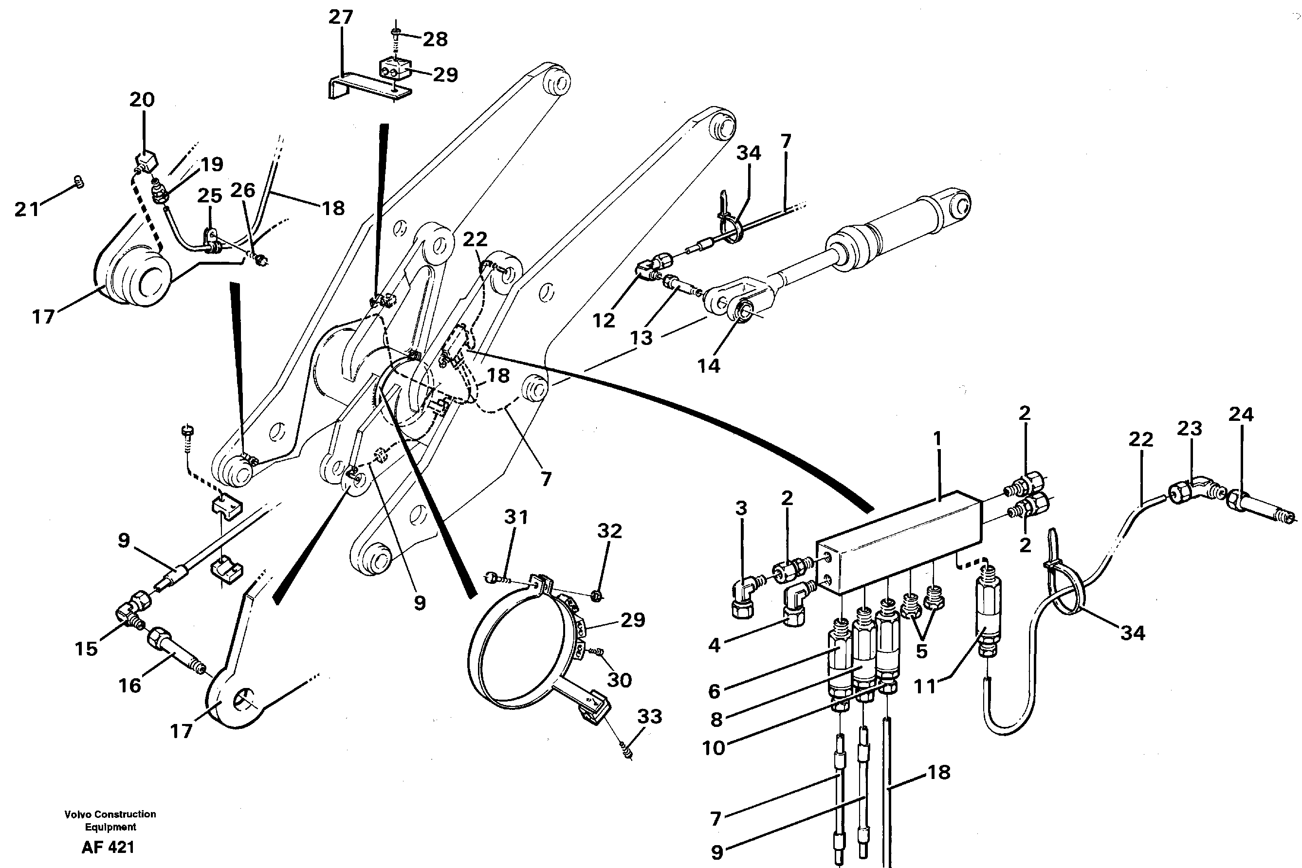 Distribution block, B3.  94803 — volvo parts diagram
