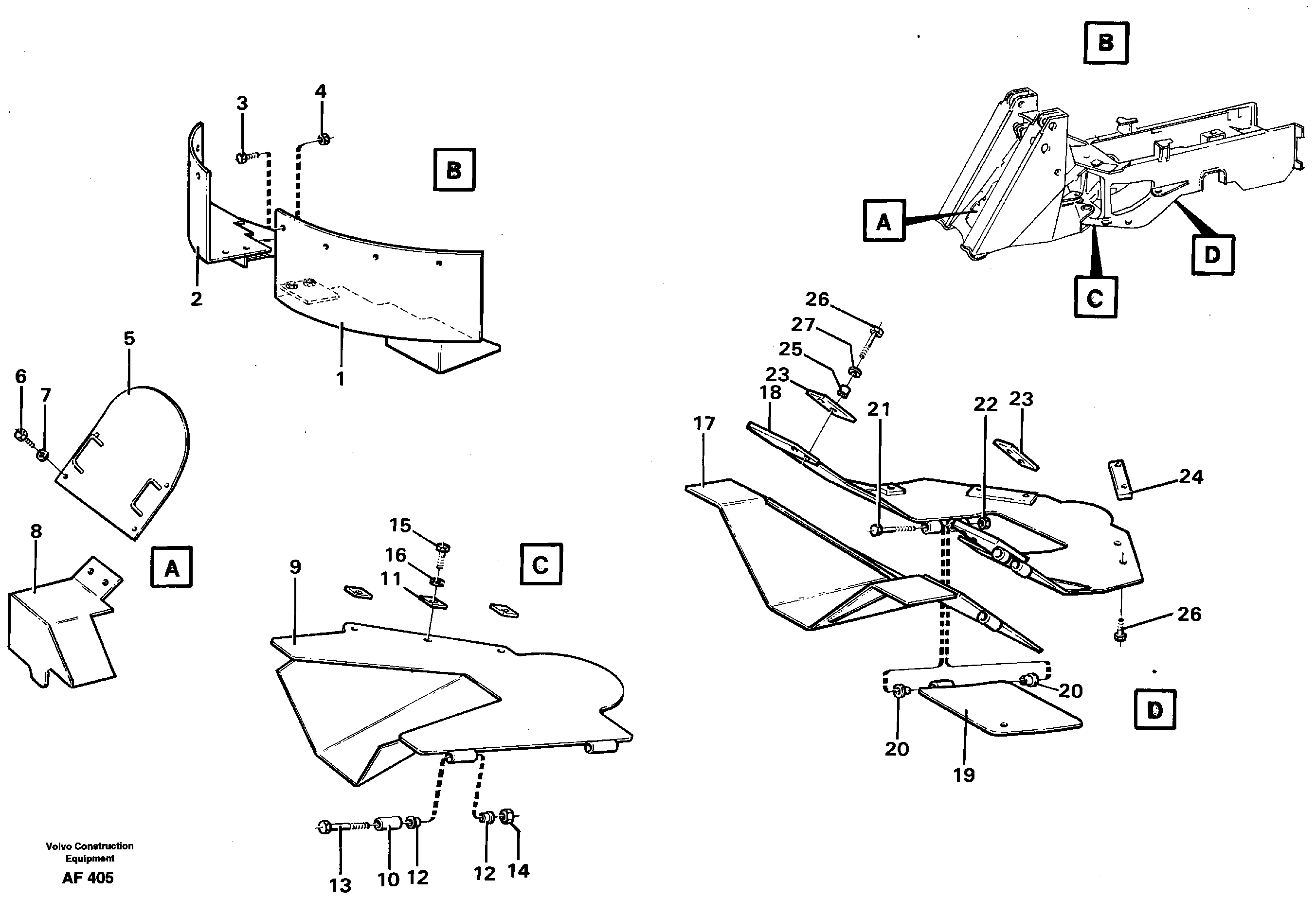 Protecting plates. 92110, 92111, 92113, 92114 — volvo parts diagram