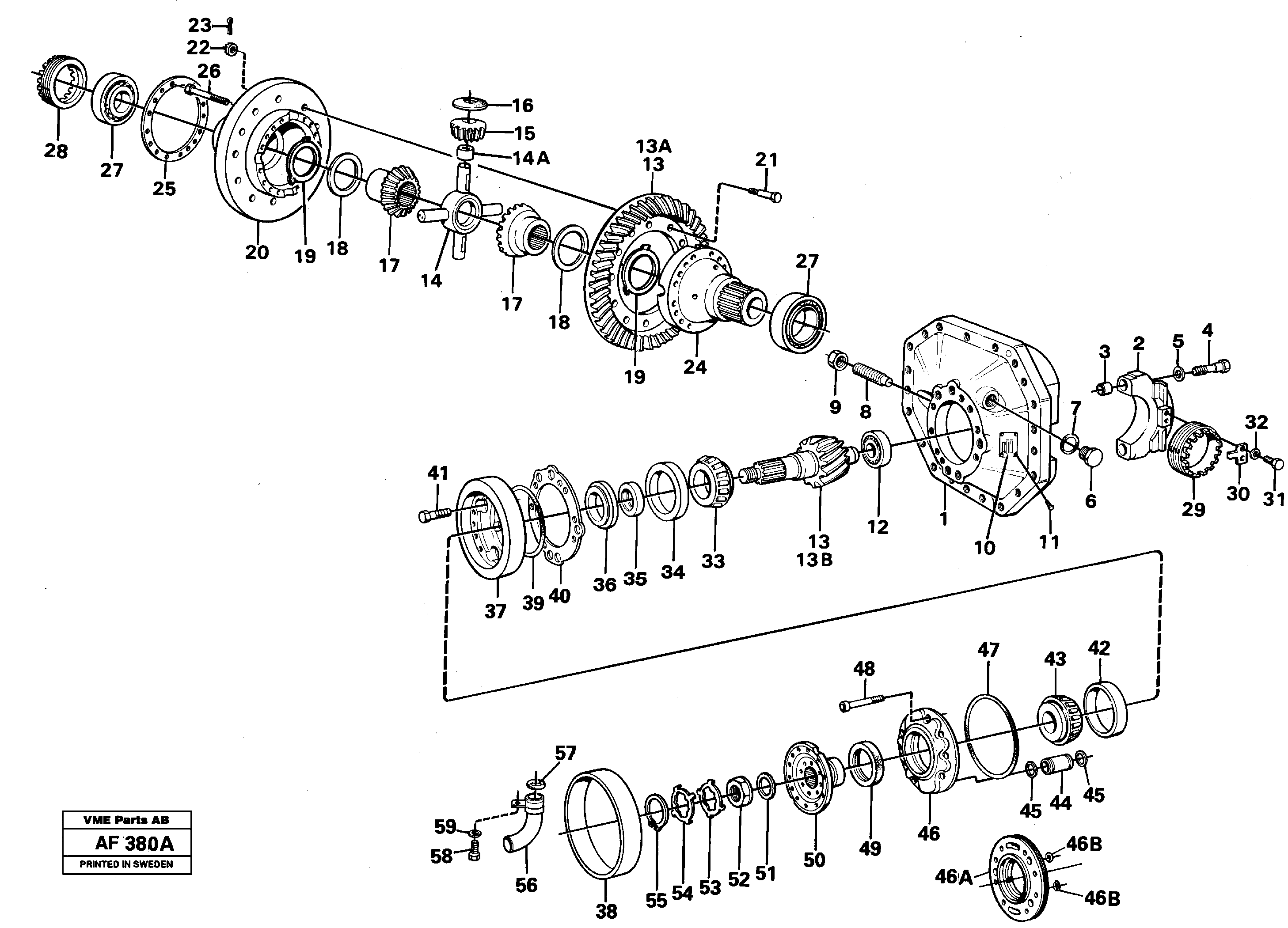 Final drive, rear  AWB40 — volvo parts diagram