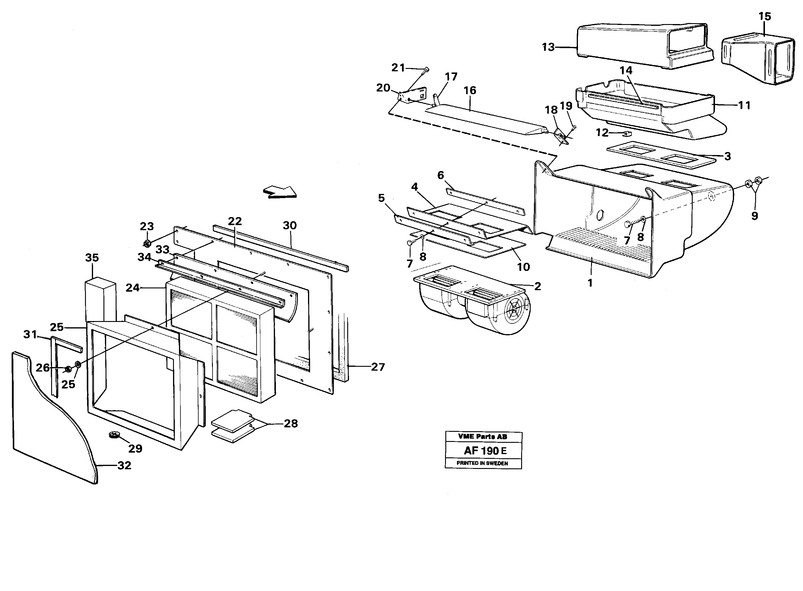 Air filter — volvo parts diagram