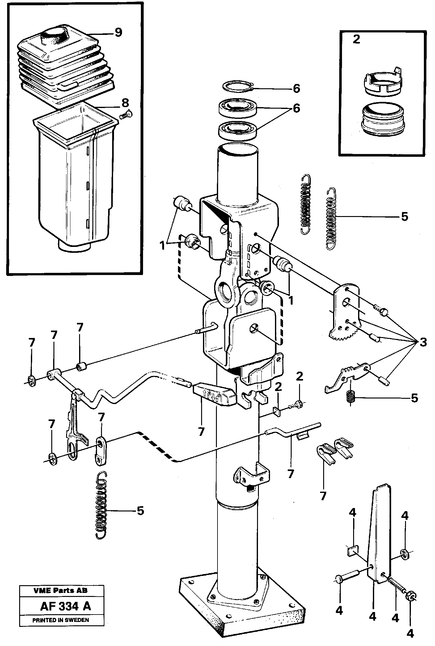 Steering column.  USA,    92029 — volvo parts diagram