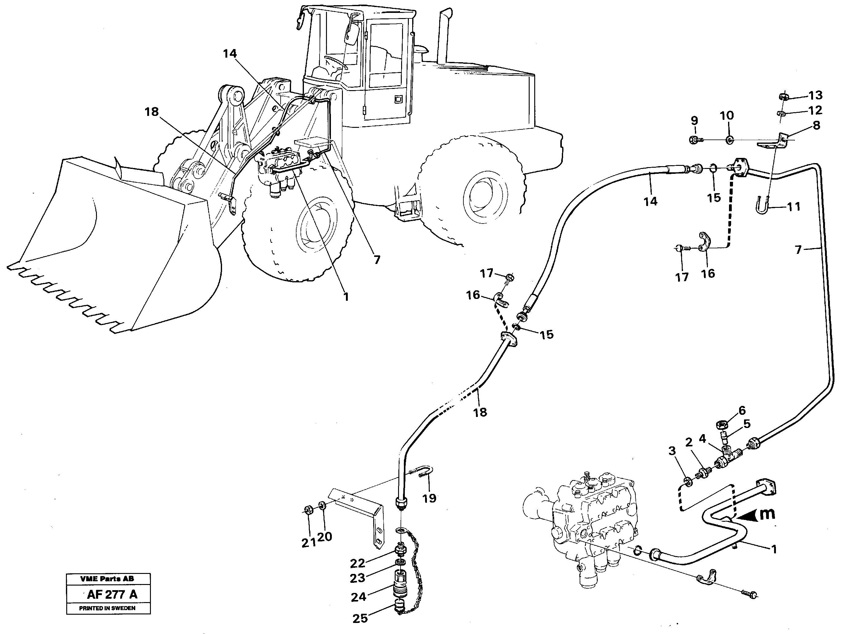 Hydraulic system, 3:rd function, return line.  91727,   94783 — volvo parts diagram