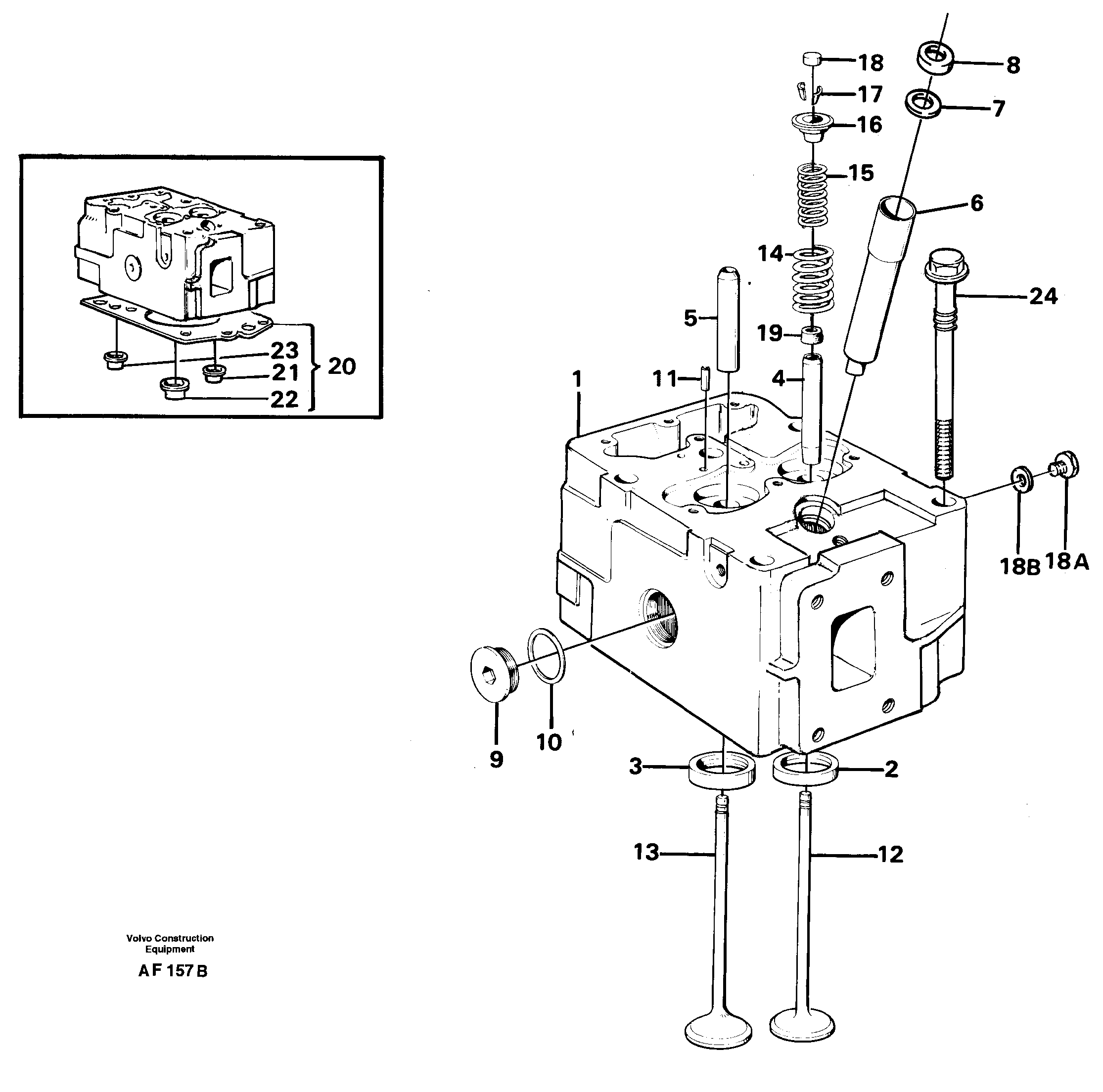 Cylinder head — volvo parts diagram