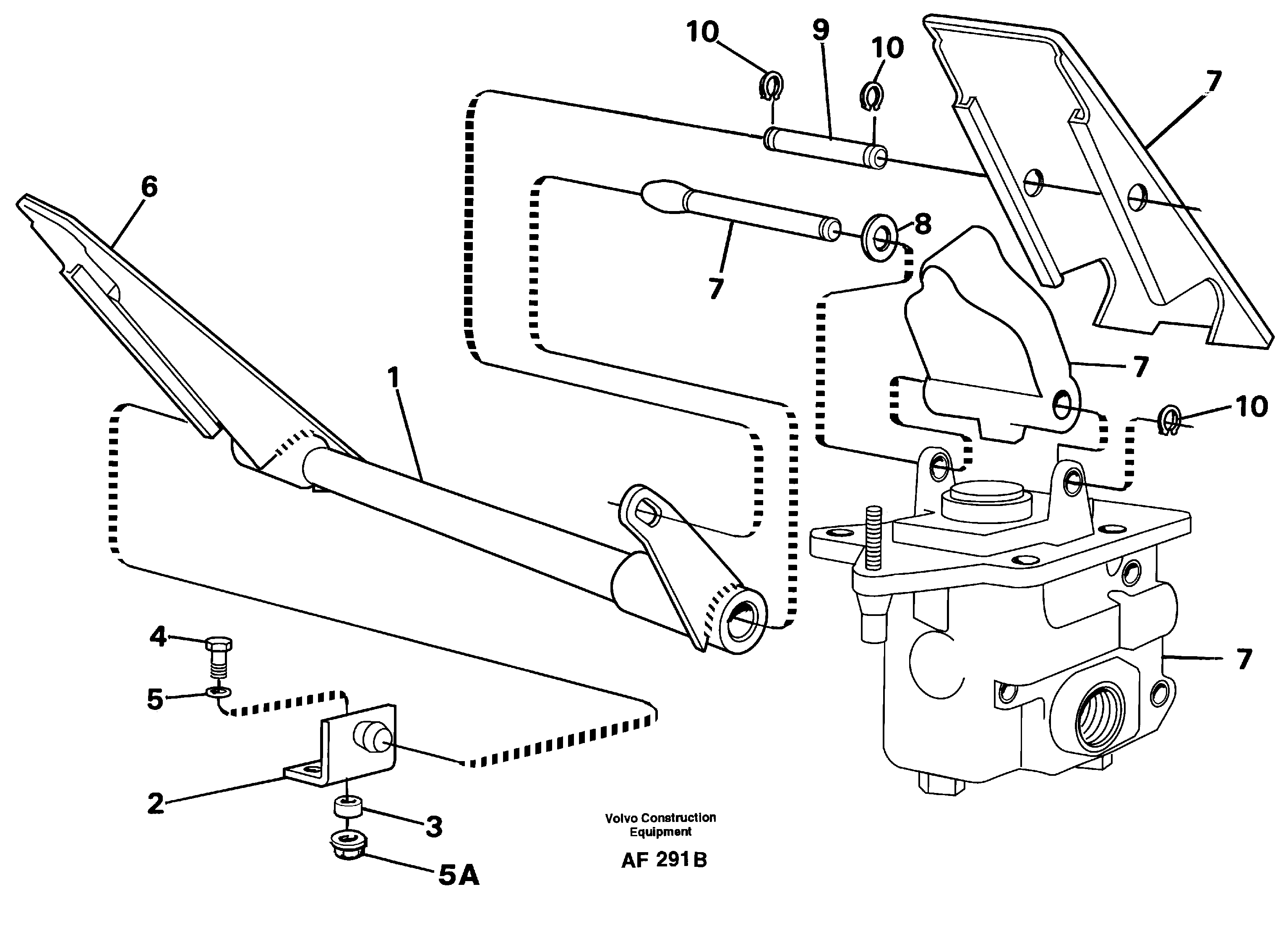 Double brake pedals. 91925 — volvo parts diagram