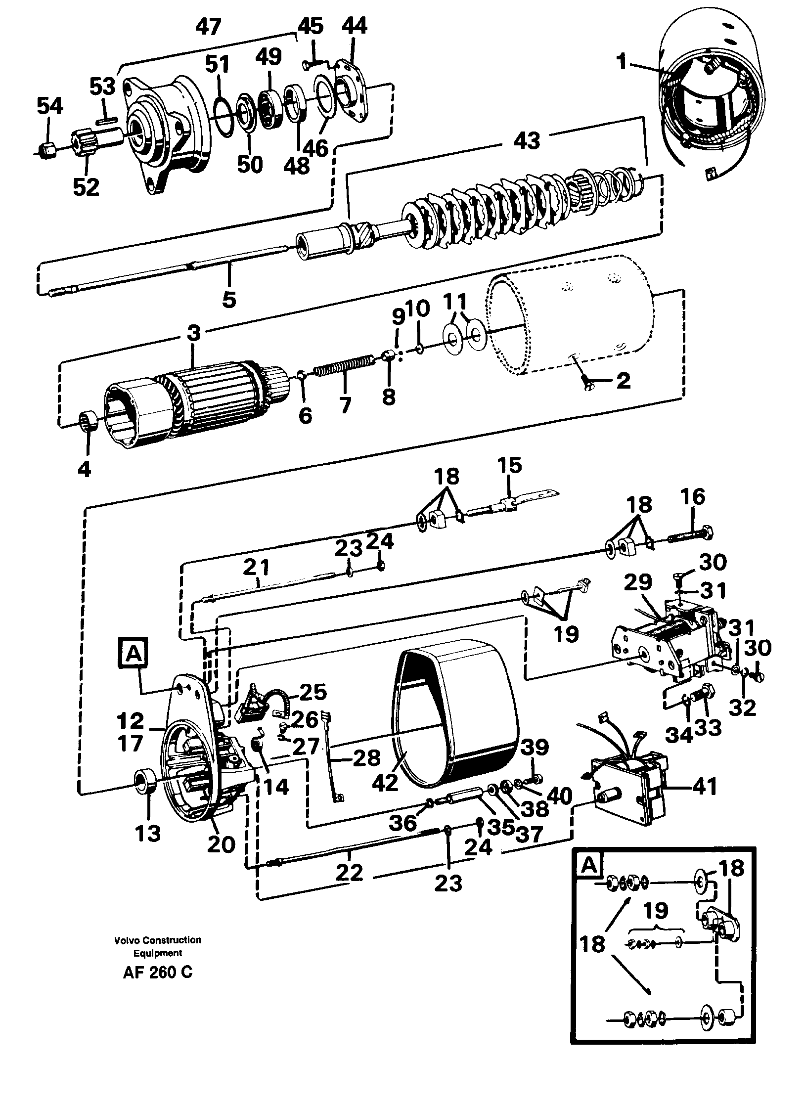 Starter motor — volvo parts diagram