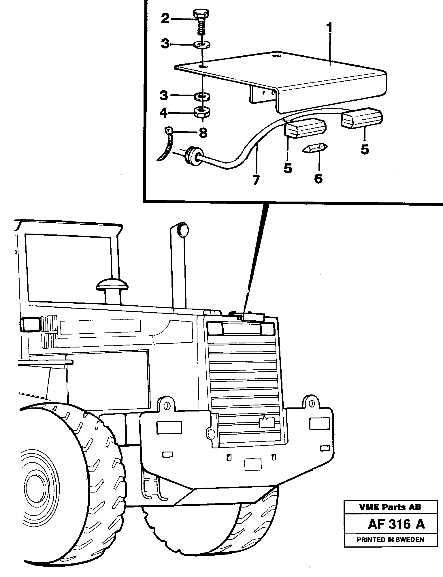 Sign lamp. 91993 — volvo parts diagram