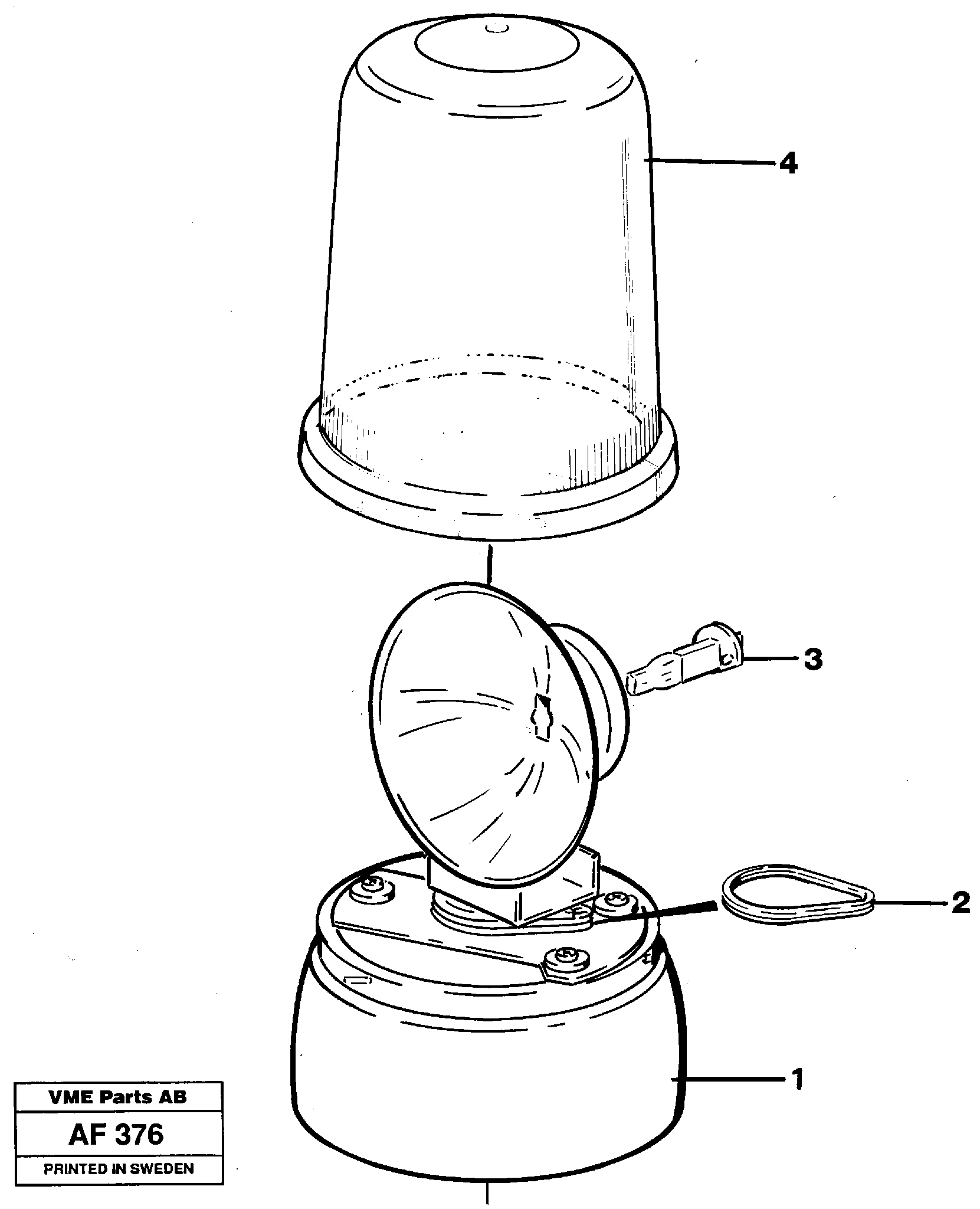 Rotating beacon.  91896 — volvo parts diagram